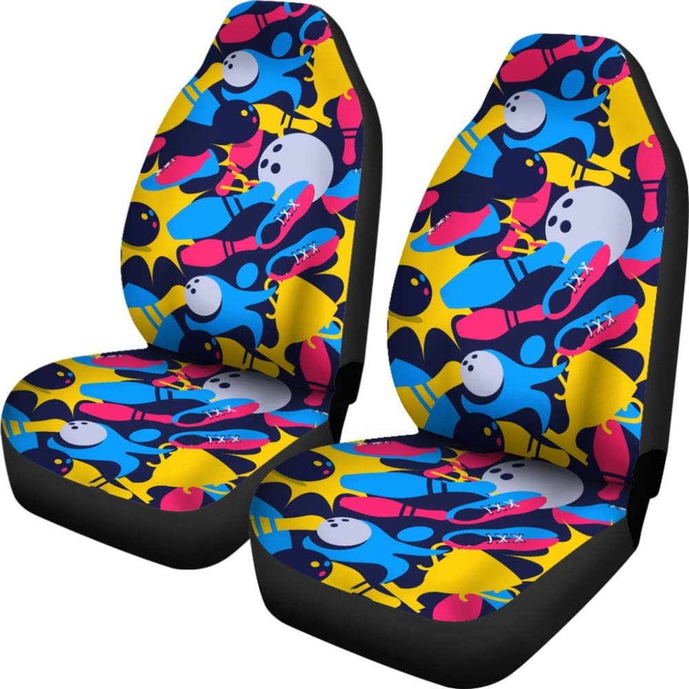 Premium Bowling Car Seat Cover - Universal Fit, Waterproof & Non-Slip Protection for Cars, SUVs, Trucks - Perfect for Sports Enthusiasts & Bowling League Players