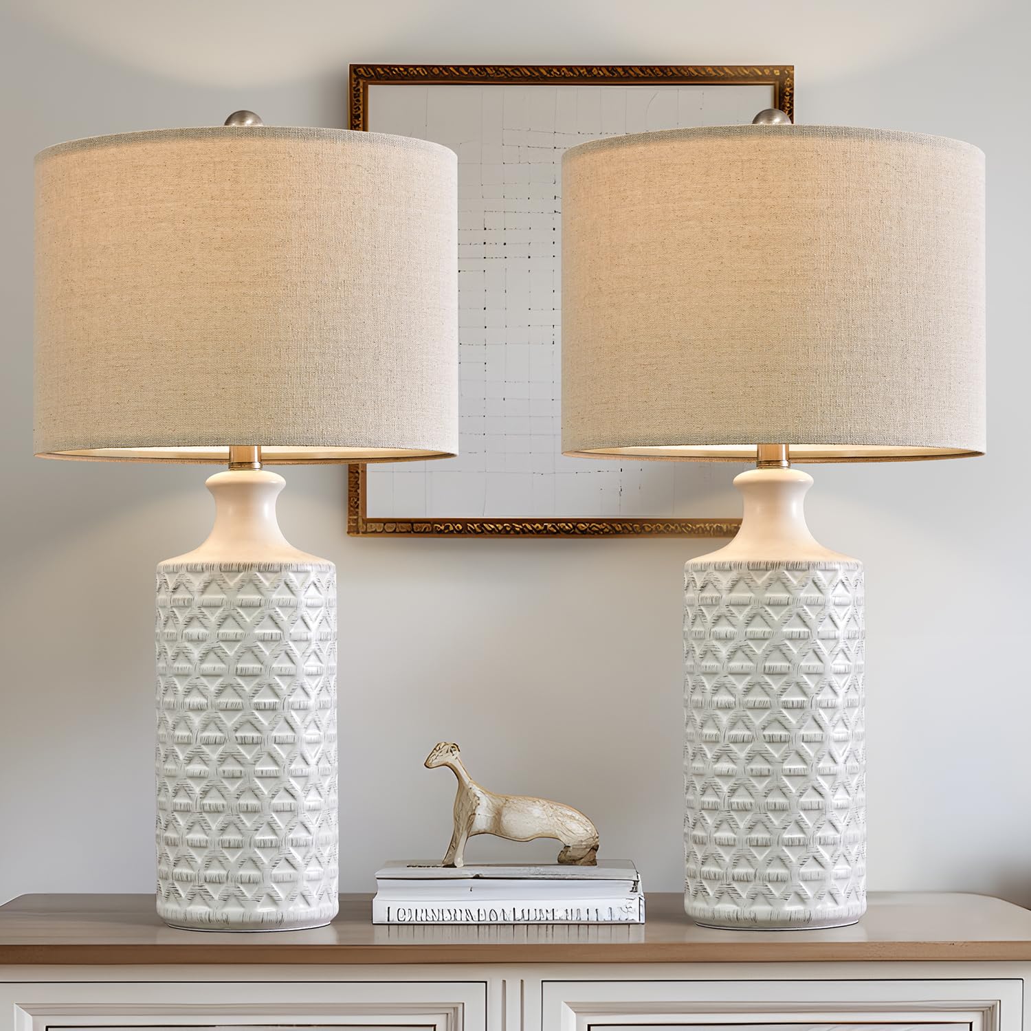 Modern Ceramic Table Lamps Set of 2 - 24.75