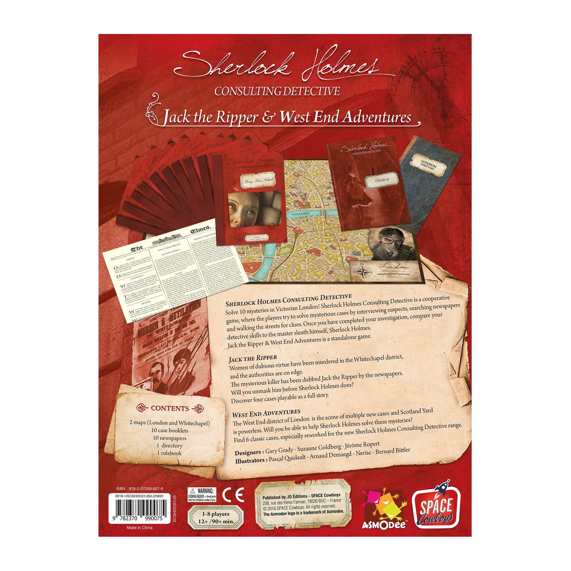 Sherlock Holmes: Jack the Ripper & West End Adventures - Mystery Detective Game for Adults & Teens - Perfect for Game Nights & Family Gatherings