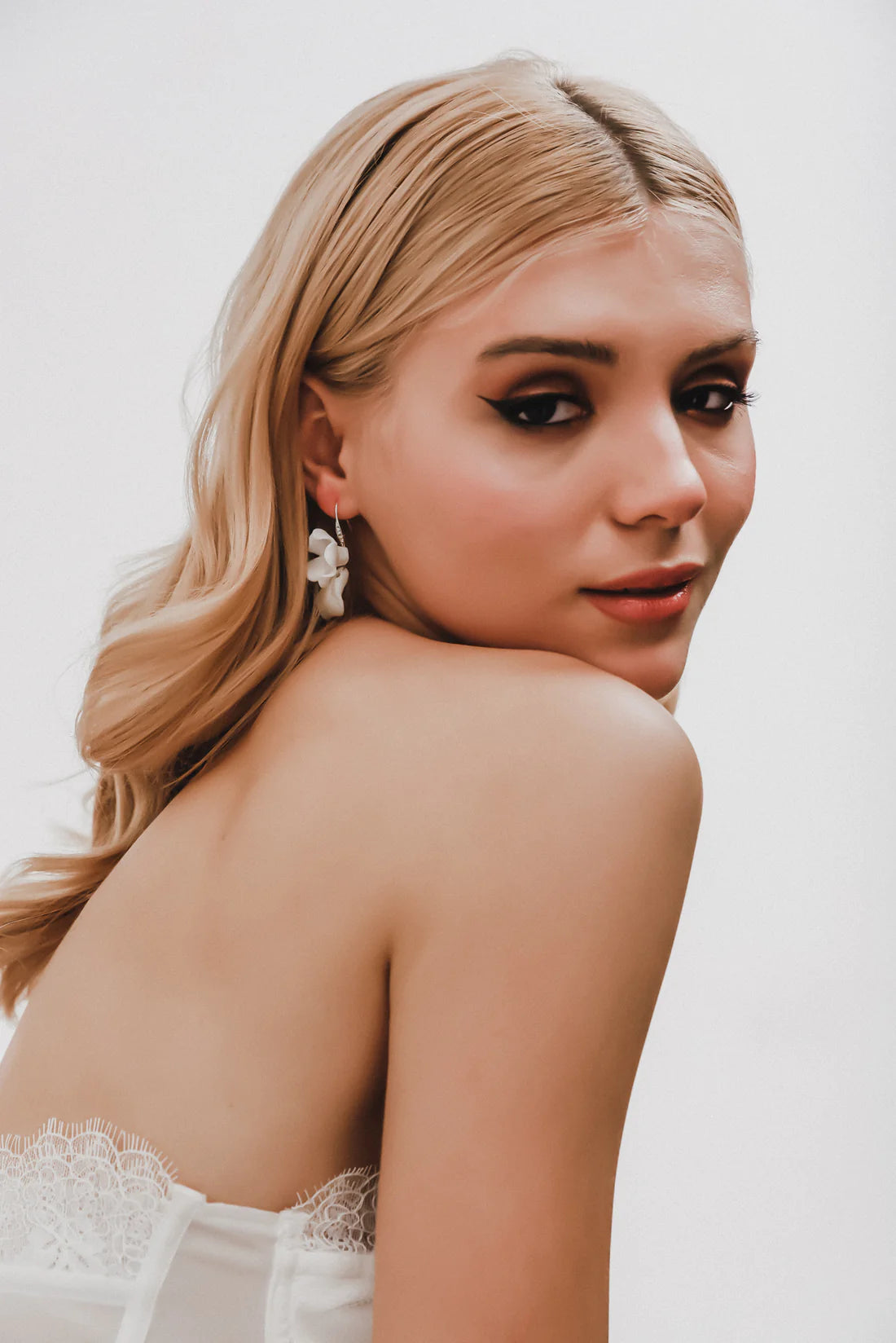 Leah Earrings E044 - Elegant Gold-Plated Hoop Earrings for Women, Perfect for Parties, Weddings & Everyday Wear