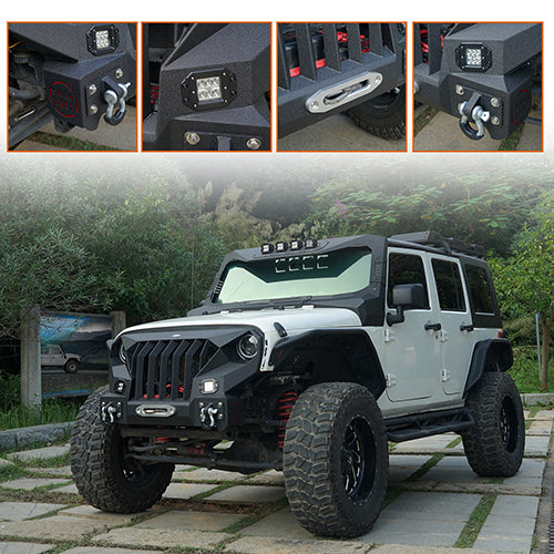 Mad Max Front & Rear Bumper for 2007-2018 Jeep Wrangler JK - Heavy Duty Off-Road Protection | Perfect for Rock Crawling & Trail Adventures