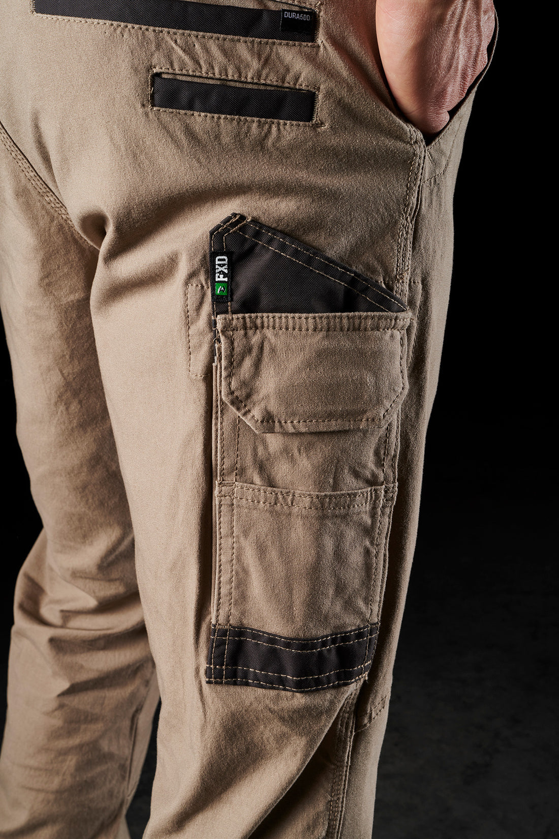 WP3 Work Cargo Pants for Men - Durable Khaki Tactical Pants with Multiple Pockets - Perfect for Construction, Hiking & Outdoor Activities