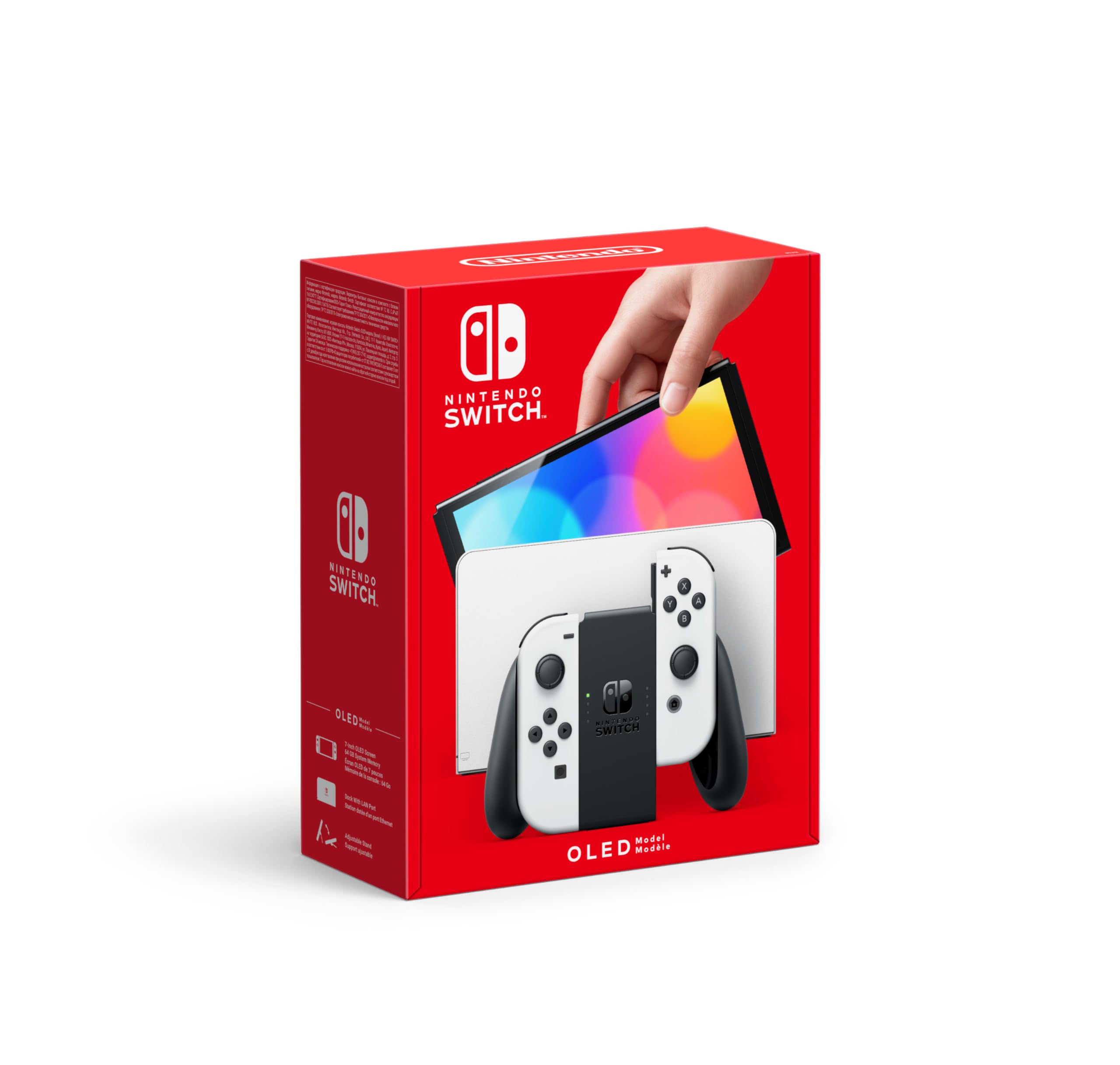 Nintendo Switch OLED Model - White Console with 7-Inch OLED Screen & Enhanced Audio | Portable Gaming for Travel, Home Entertainment & Multiplayer Fun