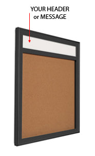 18x24 Inch SwingFrame Metal Framed Designer Bulletin Board with Custom Header - Perfect for Office, Classroom, and Home Organization