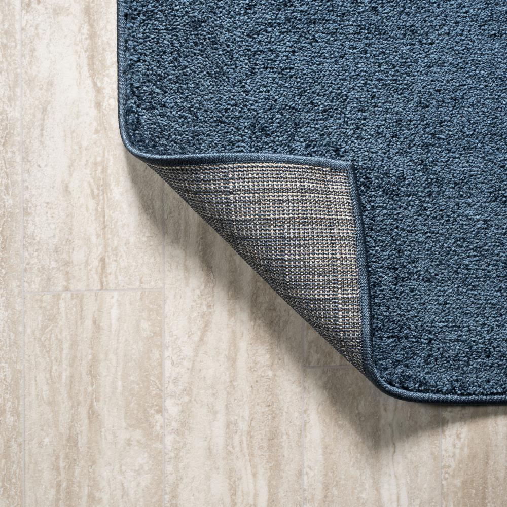 Premium Haze Solid Low Pile Area Rug - Soft Navy Blue Non-Slip Living Room Carpet for Bedroom, Dorm & Office Decor