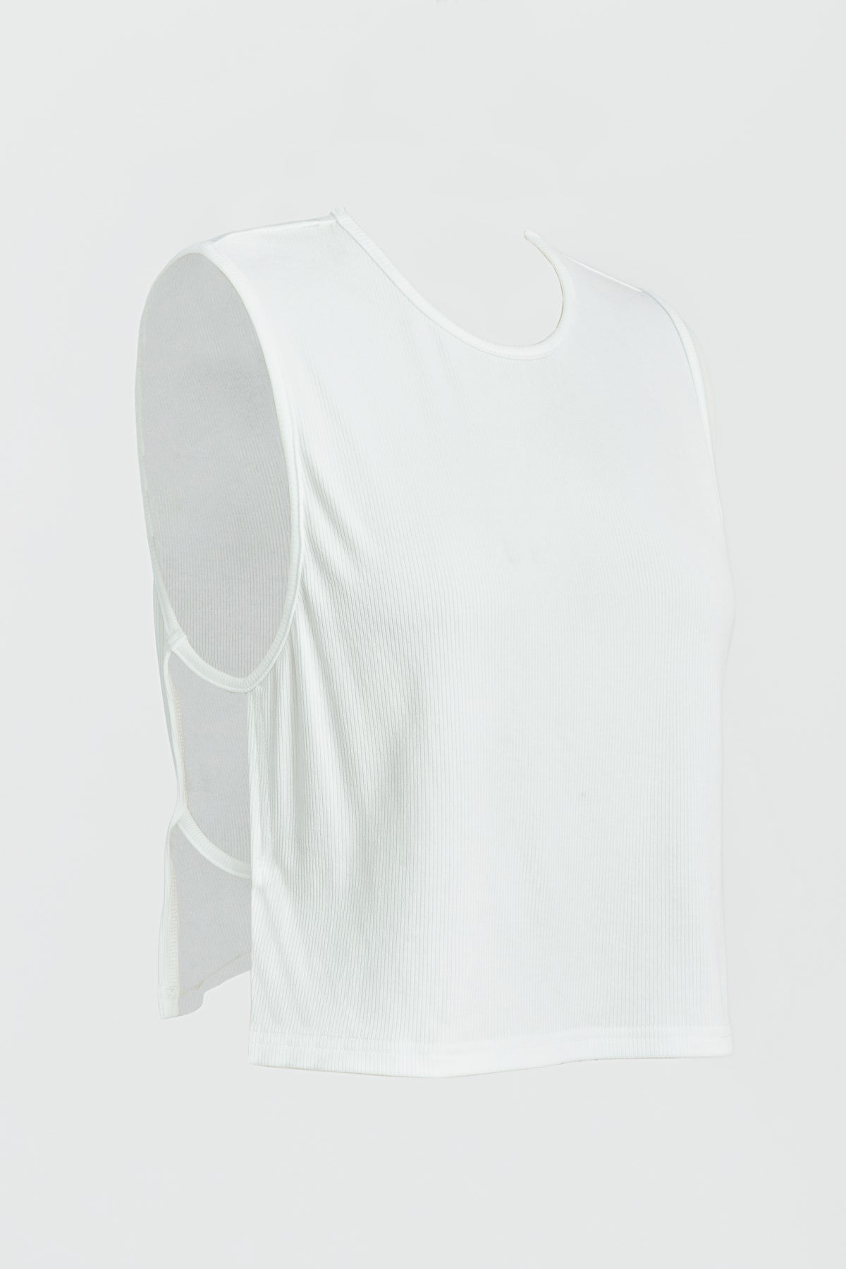 Simi Side Strap Tank Top for Women - Soft Dove Gray Sleeveless Shirt - Perfect for Yoga, Gym & Casual Wear