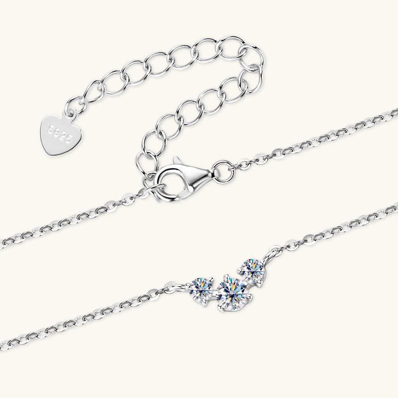 Charming Smile Premium Moissanite Pendant Necklace for Women - Elegant Jewelry Gift for Anniversary, Valentine's Day & Special Occasions