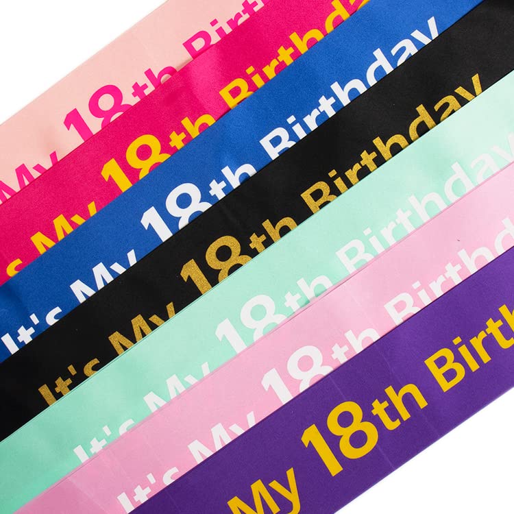 18th Birthday Sash - Elegant Purple Celebration Ribbon for Sweet 16, Quinceañera & Bachelorette Parties | Perfect for Milestone Birthdays & Special Events