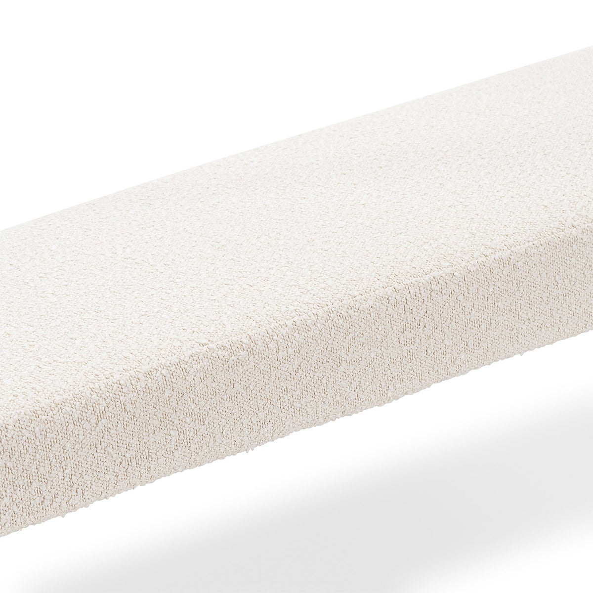 Camille Boucle Arch Bench - Modern Upholstered Accent Bench with Curved Design for Living Room, Bedroom, or Entryway