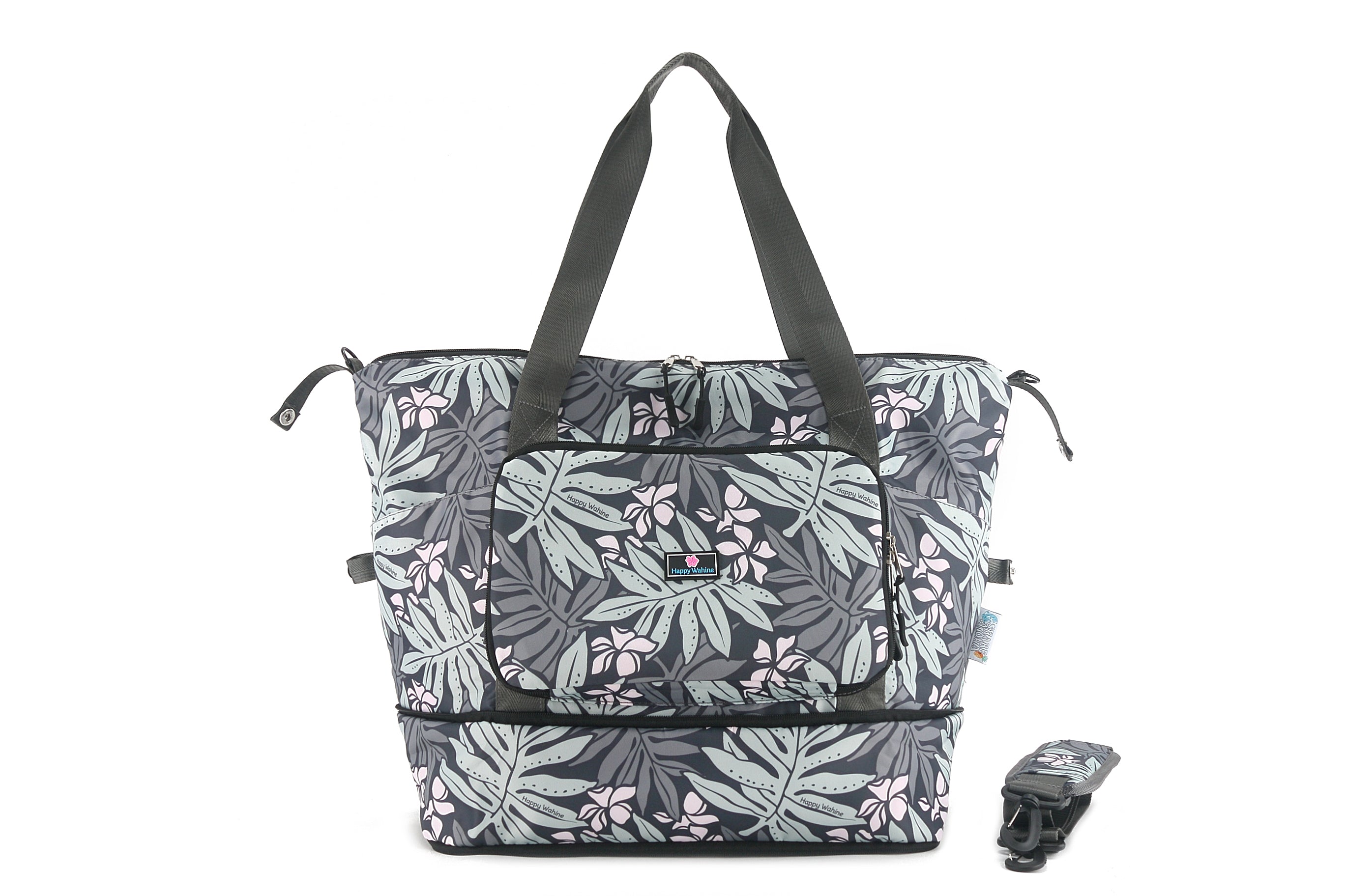 Foldable Duffle Bag - Sydney Lauae Grey Waterproof Travel Duffel for Gym, Sports, Camping & Weekend Getaways