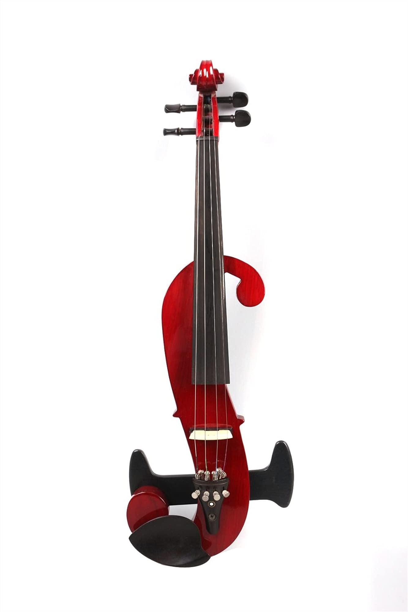 4/4 Full Size Electric Silent Violin - Handcrafted Red Violin for Kids & Adults | Perfect for Practice, Performances & Noise-Free Playing at Home
