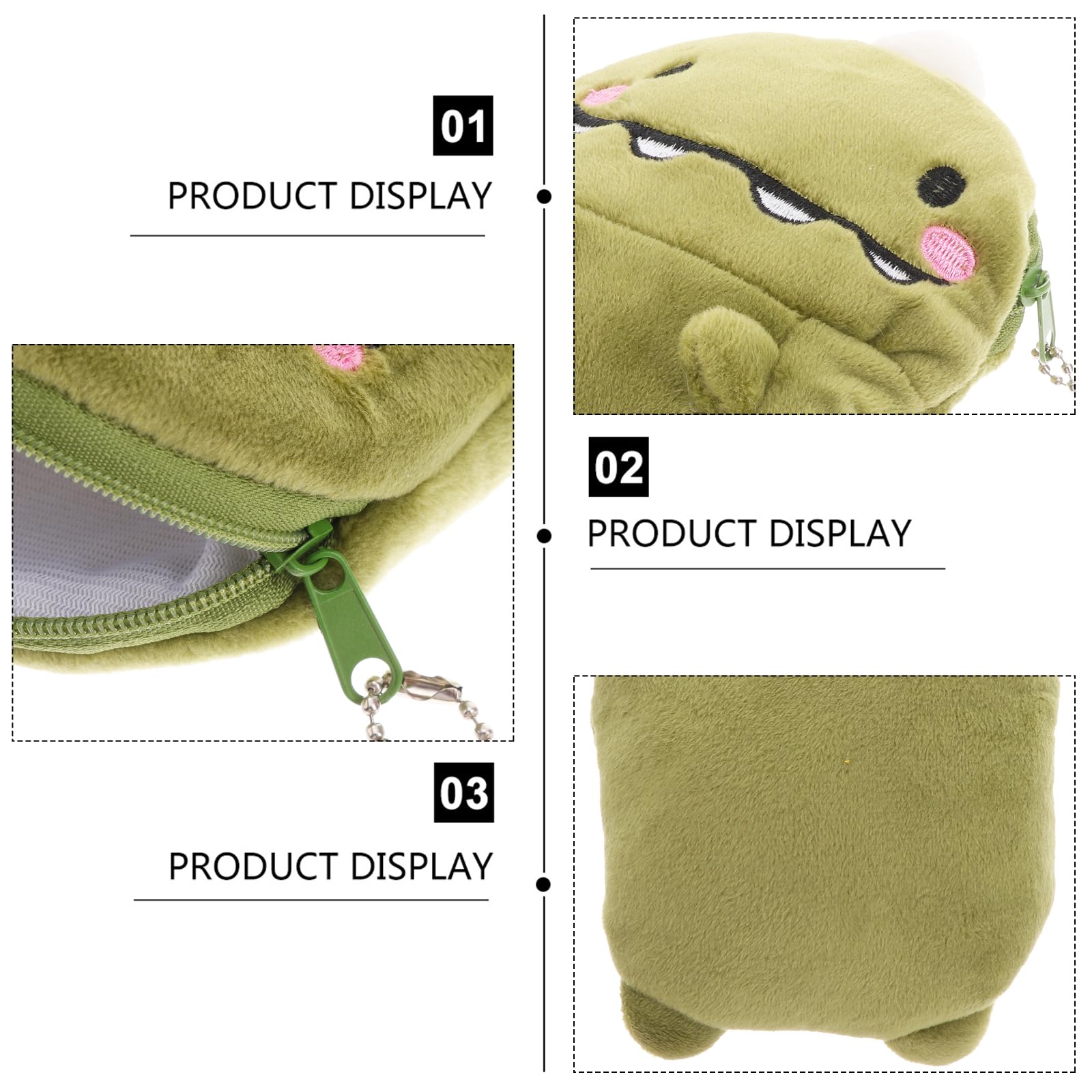 Cute Green Dinosaur Coin Purse - Plush Dinosaur Pouch & Mini Wallet for Women & Girls | Perfect for Collecting Coins, Keys & Small Essentials (Dinosaur-Themed Gift Idea)