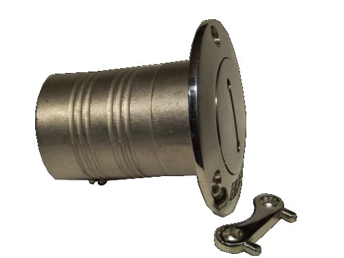 **Stainless Steel Boat Gas Tank Deck Fill Port with Key - 1.5