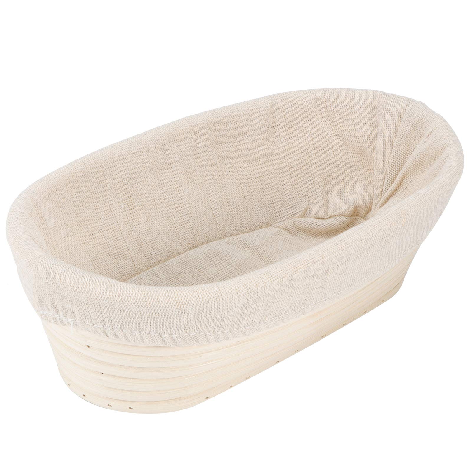 Natural Rattan Bread Proofing Basket - Smooth Lining Dough Fermentation Basket for Artisan Sourdough Baking | Perfect for Home Bakers & Professional Kitchens | Essential Baking Tool for Bread Making & Pastry Preparation