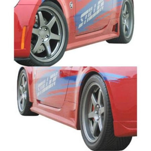 2003-2008 Nissan 350Z Z33 4-Piece Body Kit - Series 3 Side Skirts with Series 2 Front Bumper - Upgrade Your Ride for Street Racing & Car Shows - Part #1035010KT