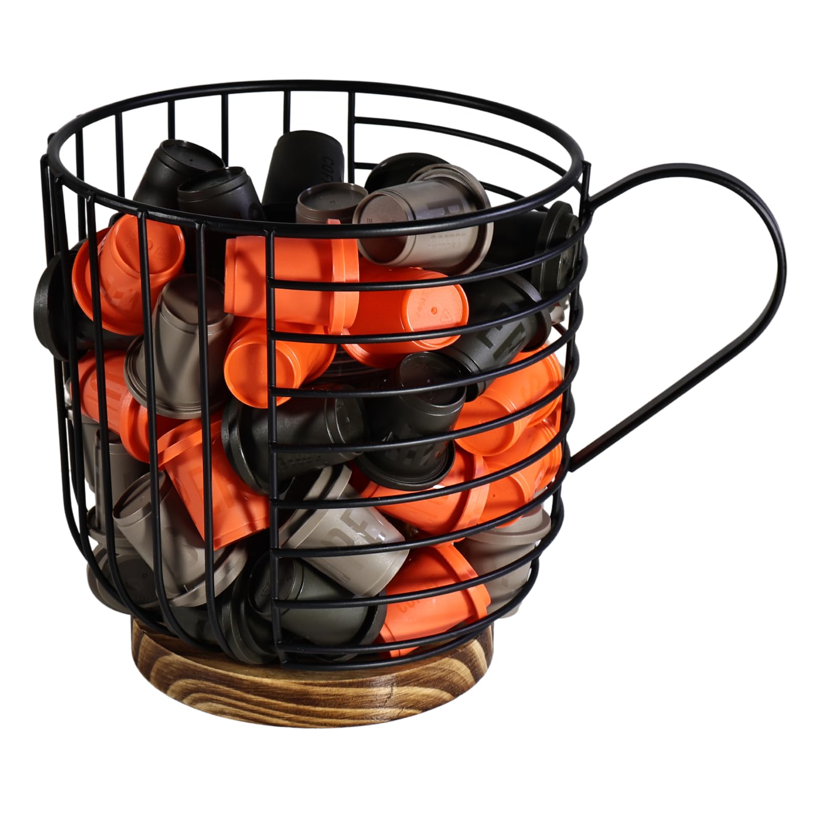 Large Capacity Wooden Coffee Pod Holder & K-Cup Storage Organizer - Stylish Kitchen Countertop Decor for Coffee Bar, Perfect for Keurig Pods & Capsules - Ideal for Home, Office, and Coffee Shops