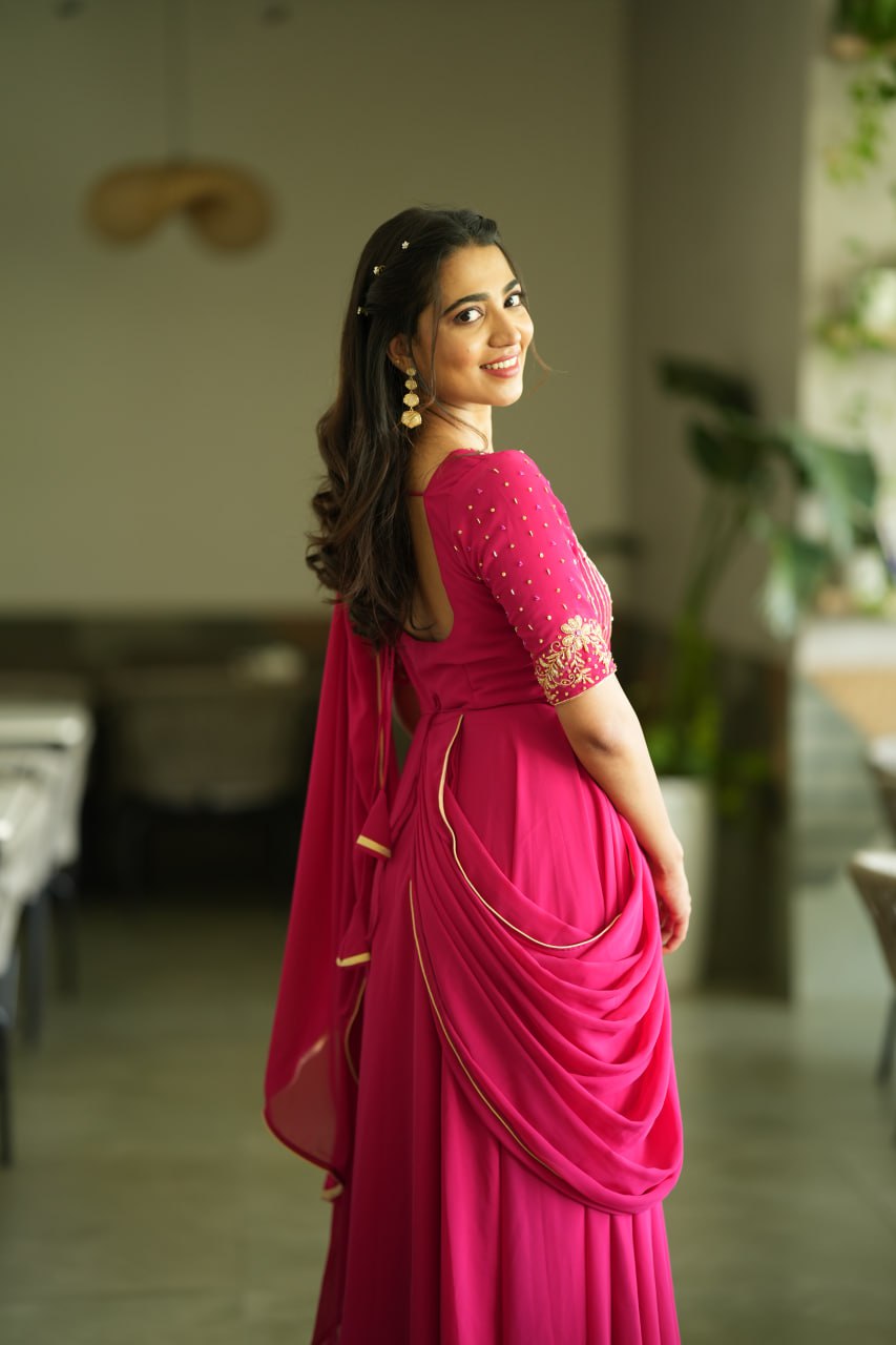 DD518 Swathi Designer Anarkali Dress for Women - Elegant Indian Party Wear, Wedding & Festive Occasion Outfit