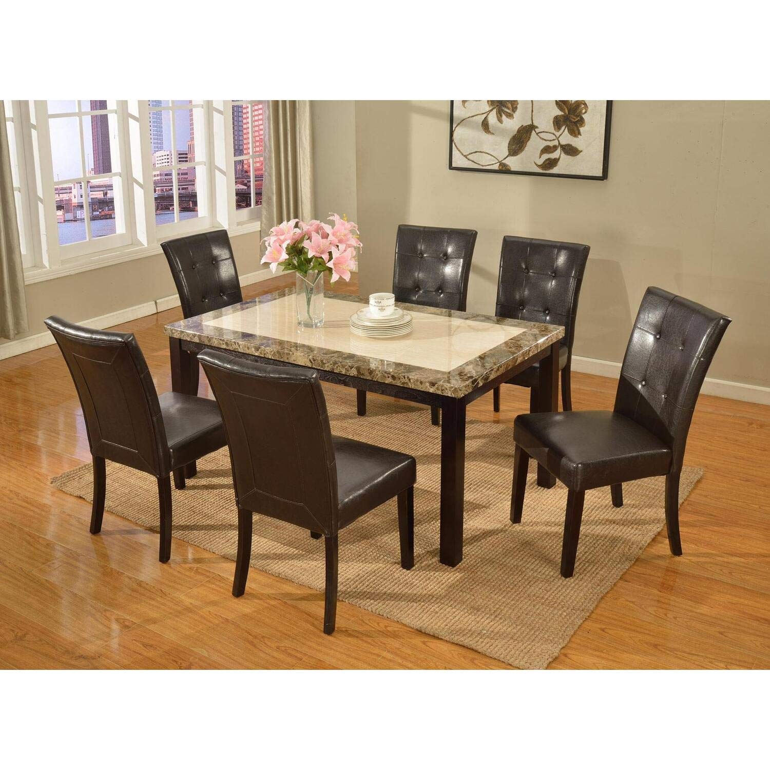 Premium Somerset Dining Chairs (Set of 2) - Modern Upholstered Side Chairs for Kitchen, Dining Room & Breakfast Nook - Comfortable & Stylish Seating Solution