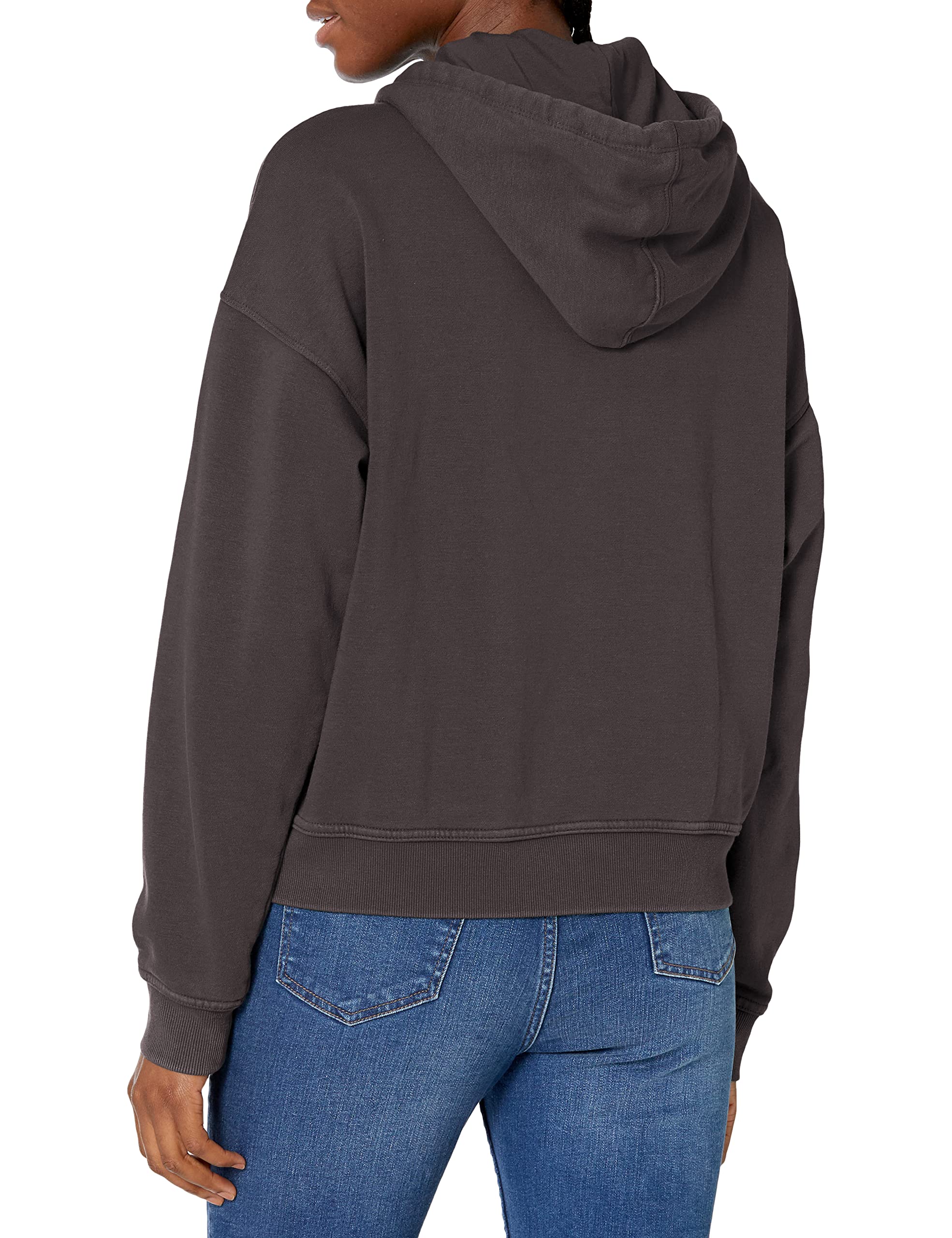Champion Women's Powerblend Vintage Wash Hoodie with Left Chest Graphic - Soft Fleece Pullover for Casual Wear, Gym & Lounge