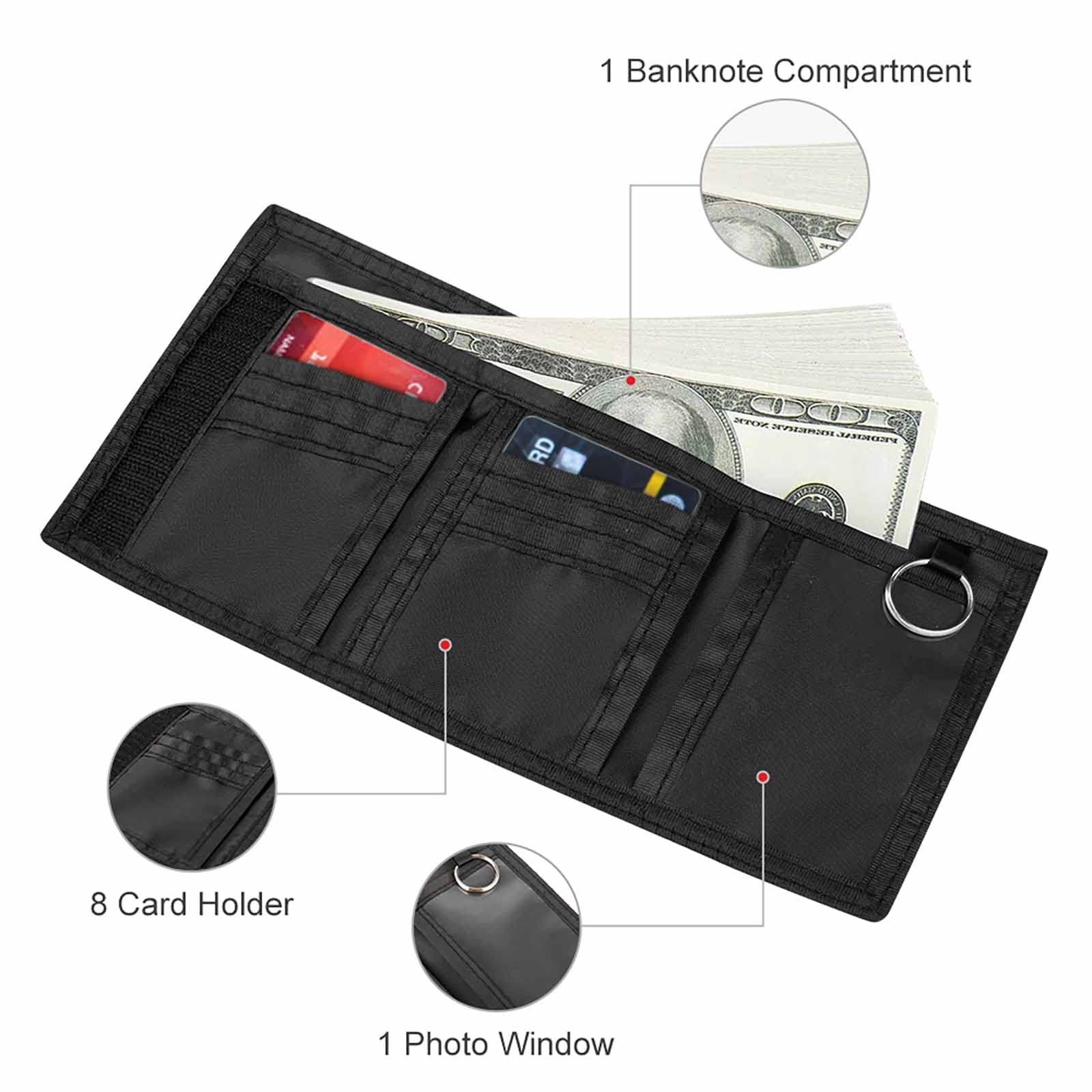 Elegant Ice Cream Watercolor Trifold Wallet with 12 Card Slots & Keychain - Slim RFID Blocking Purse Organizer for Women - Perfect for Everyday Use, Travel & Gift Giving