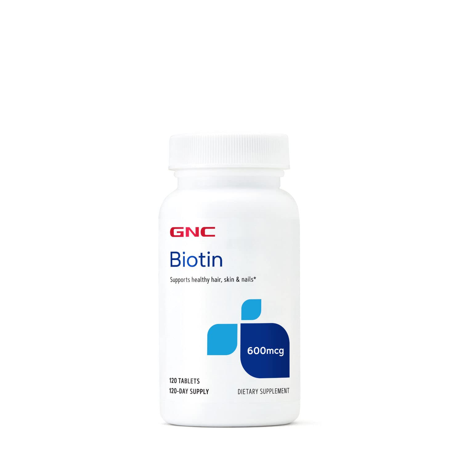 GNC Biotin 600mcg Supplement for Hair Growth, Skin & Nail Health - 120 Capsules | Supports Stronger Hair, Glowing Skin & Healthy Nails | Perfect for Daily Beauty Routine & Wellness Support