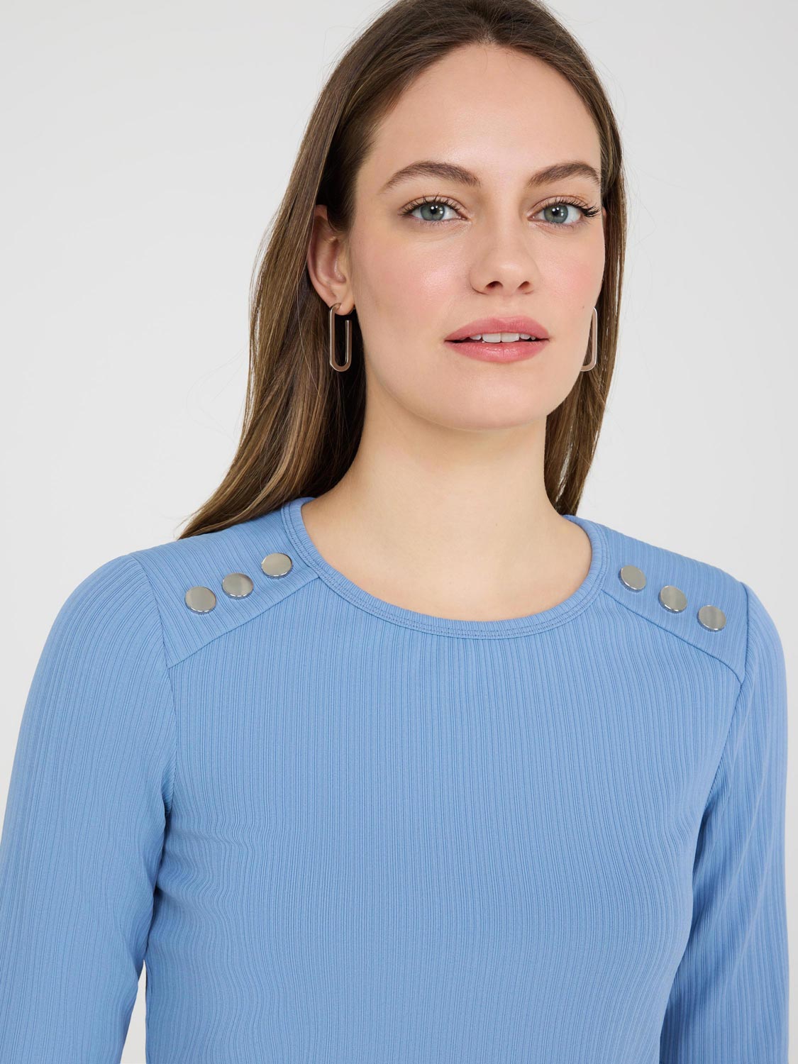 Stylish Ribbed Knit Top with Button Details - Perfect for Casual Outfits, Layering & Everyday Wear