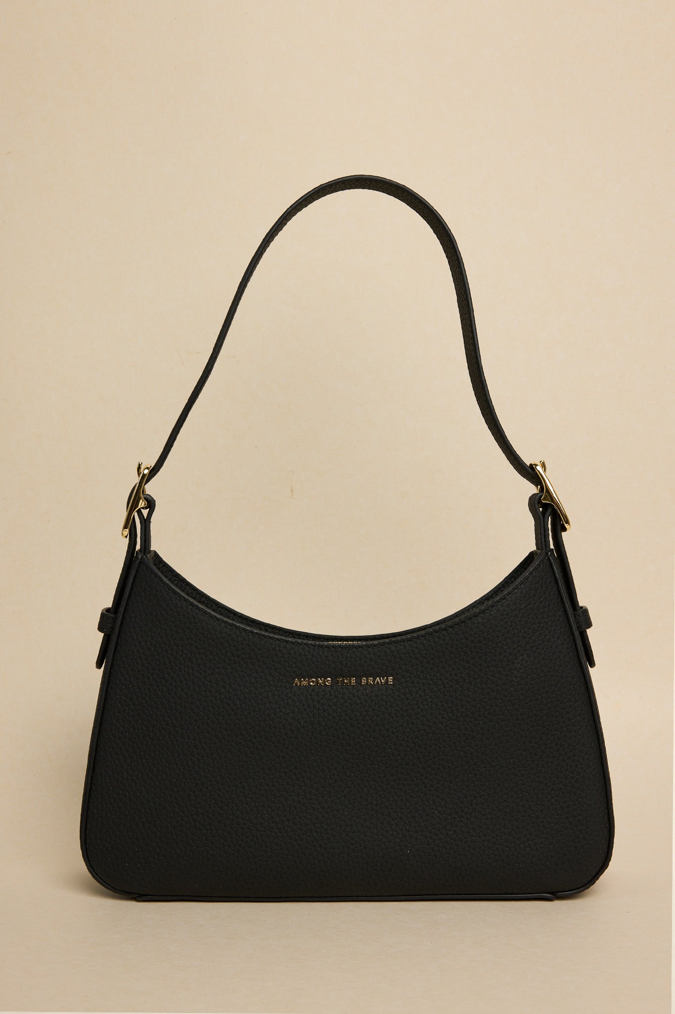 Brooklyn Black Leather Double Buckle Shoulder Bag for Women - Stylish Crossbody Purse for Work, Travel & Everyday Use