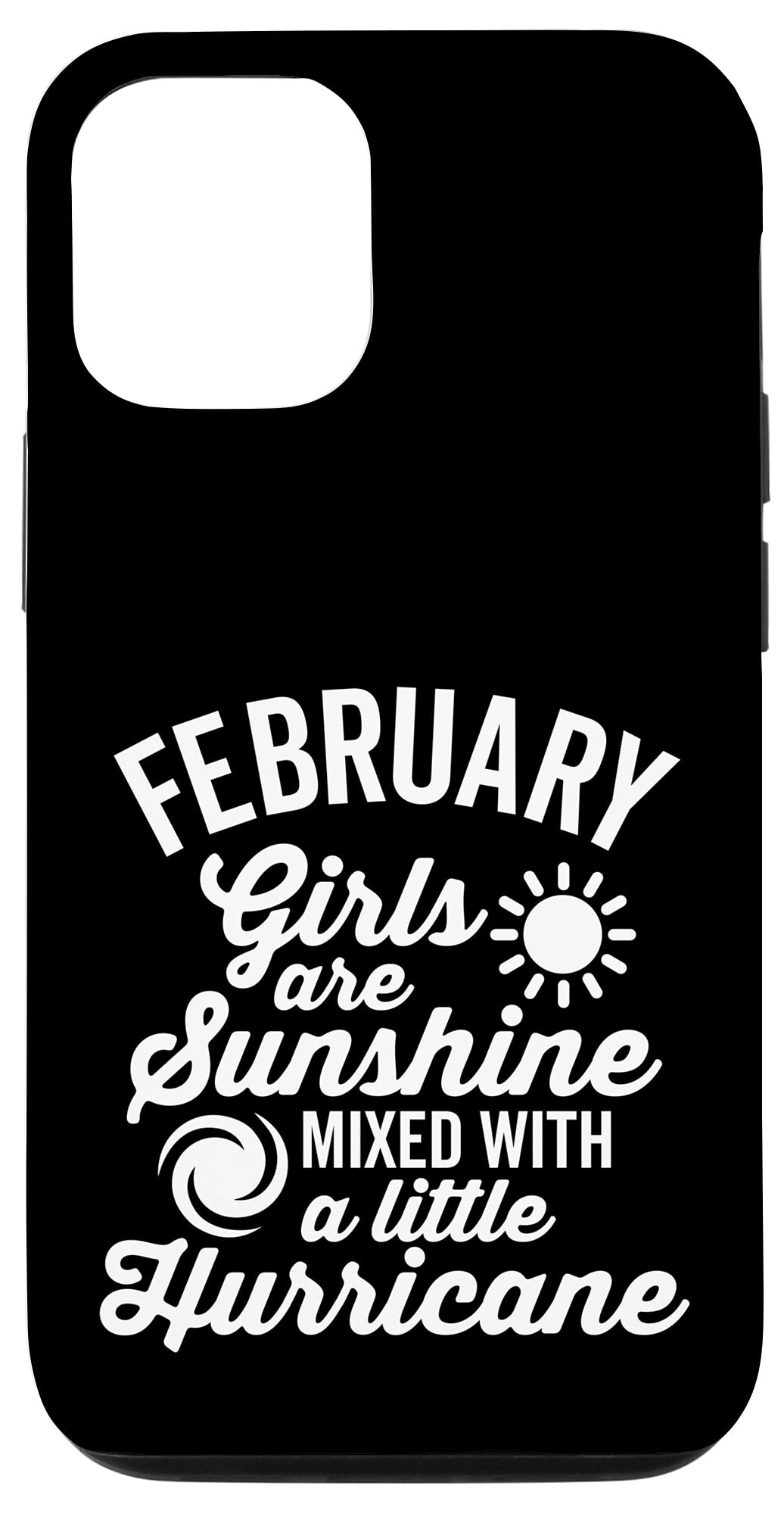 iPhone 12/12 Pro Protective Case - Durable Dark Cover with 'Girls Are Sunshine Mixed With a Hurricane' Design | Perfect for Everyday Use, Travel & Style Protection