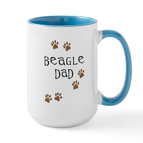 White/Blue Inside - Beagle Dad Ceramic Mug