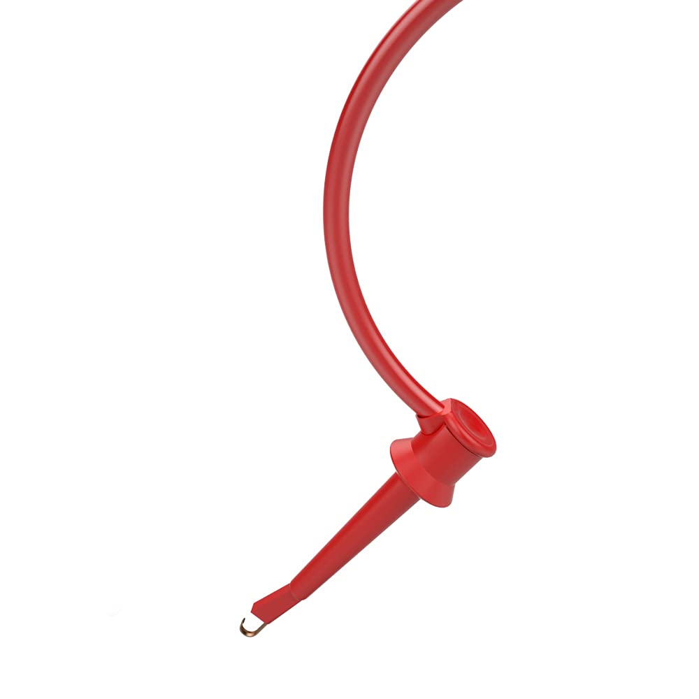 5pcs Multi-Meter Test Leads with 4mm Stackable Banana Plugs & Test Hook Clips - 3.3ft/1m Flexible Jumper Wires for Electrical Testing (J.70054-2) - Perfect for DIY Electronics, Circuit Testing & Multimeter Measurements