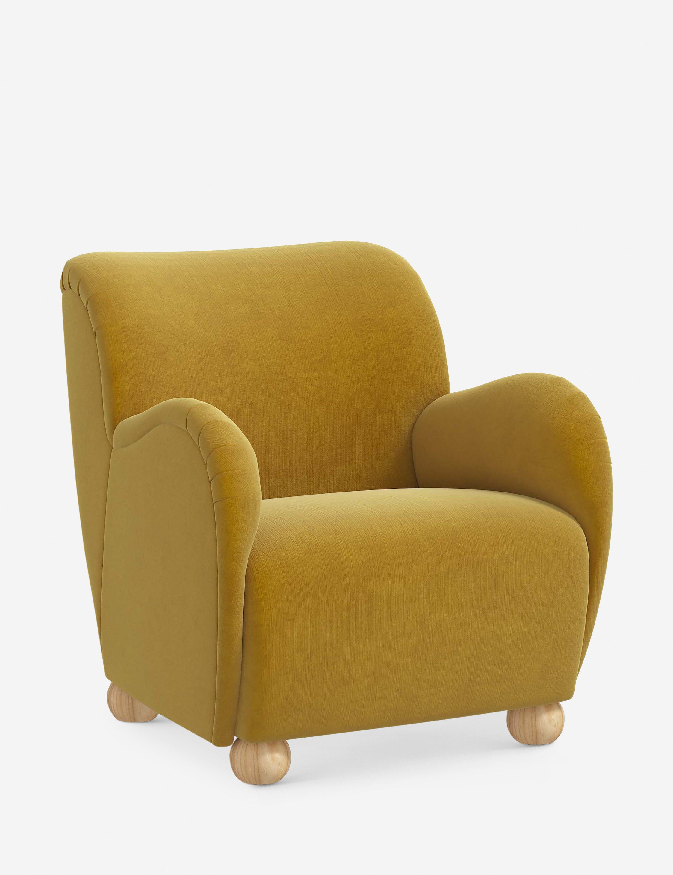 Baird Accent Chair - Modern Upholstered Lounge Chair for Living Room, Bedroom & Office - Comfortable Reading Chair with Sturdy Wooden Legs