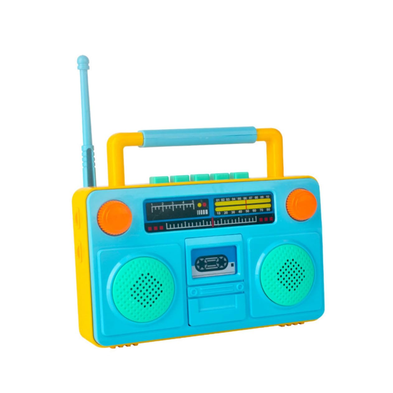 Vintage Analog Pretend Play Radio Toy for Kids - Interactive Puzzle & Riddles Learning Game, Cartoon ABS Blue - Perfect for Imaginative Play & Early Childhood Development