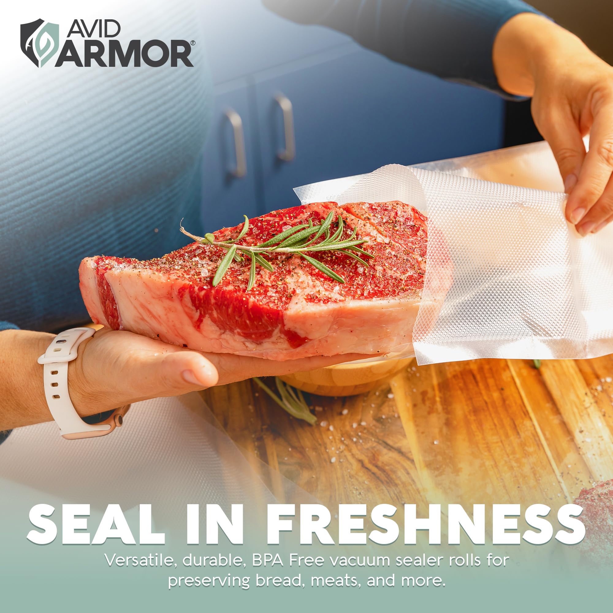 Avid Armor Vacuum Sealer Bags 200 Quart (8x12 Inch) – BPA-Free Heavy Duty Commercial Grade Food Storage Bags for Vacuum Sealing, Meal Prep, Sous Vide, Freeze Dried & Dehydrated Foods – Ideal for Kitchen, Camping & Long-Term Food Preservation
