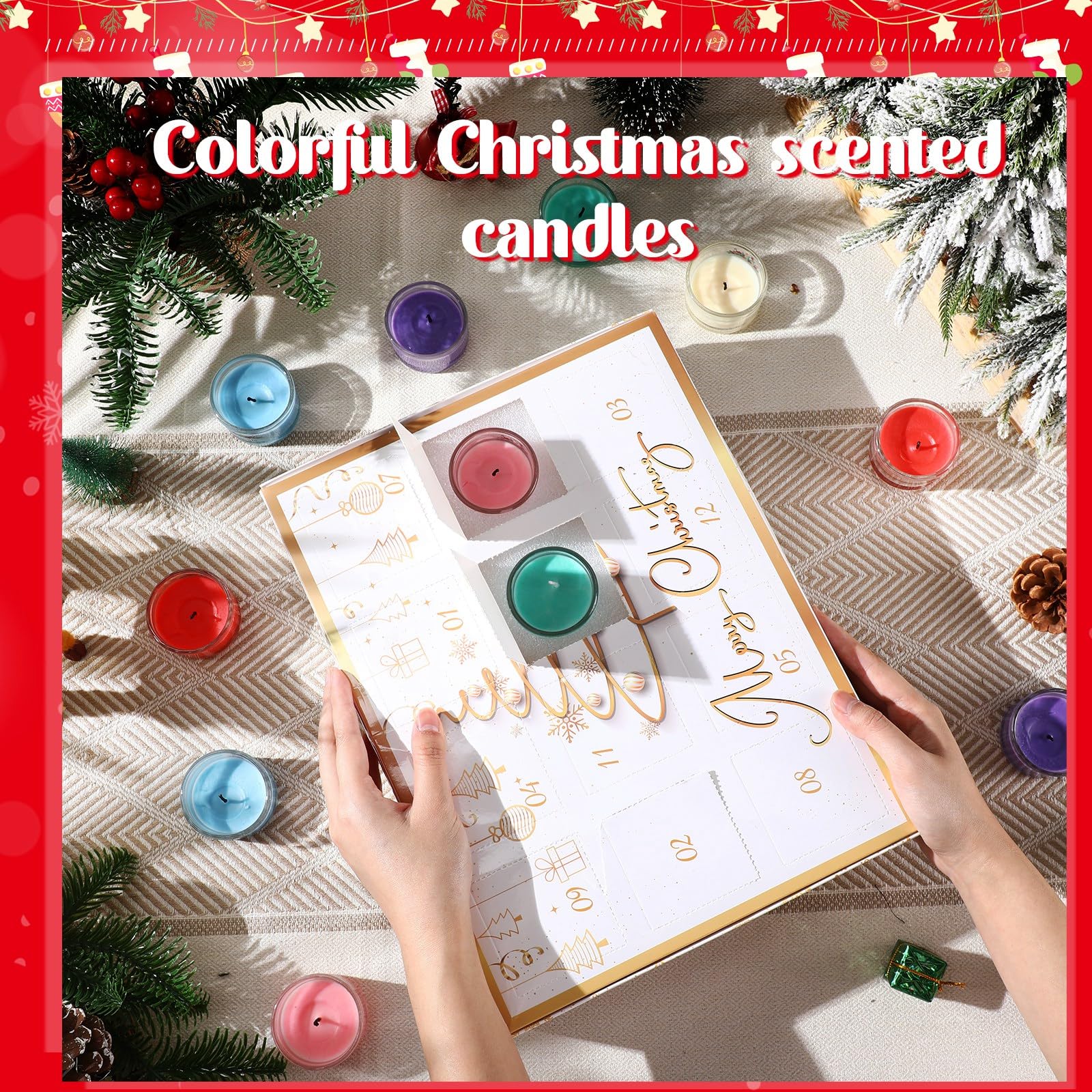 12 Days Christmas Advent Calendar 2025 - Scented Soy Wax Candles Gift Set for Women, Perfect for Holiday Countdown & Home Decor
