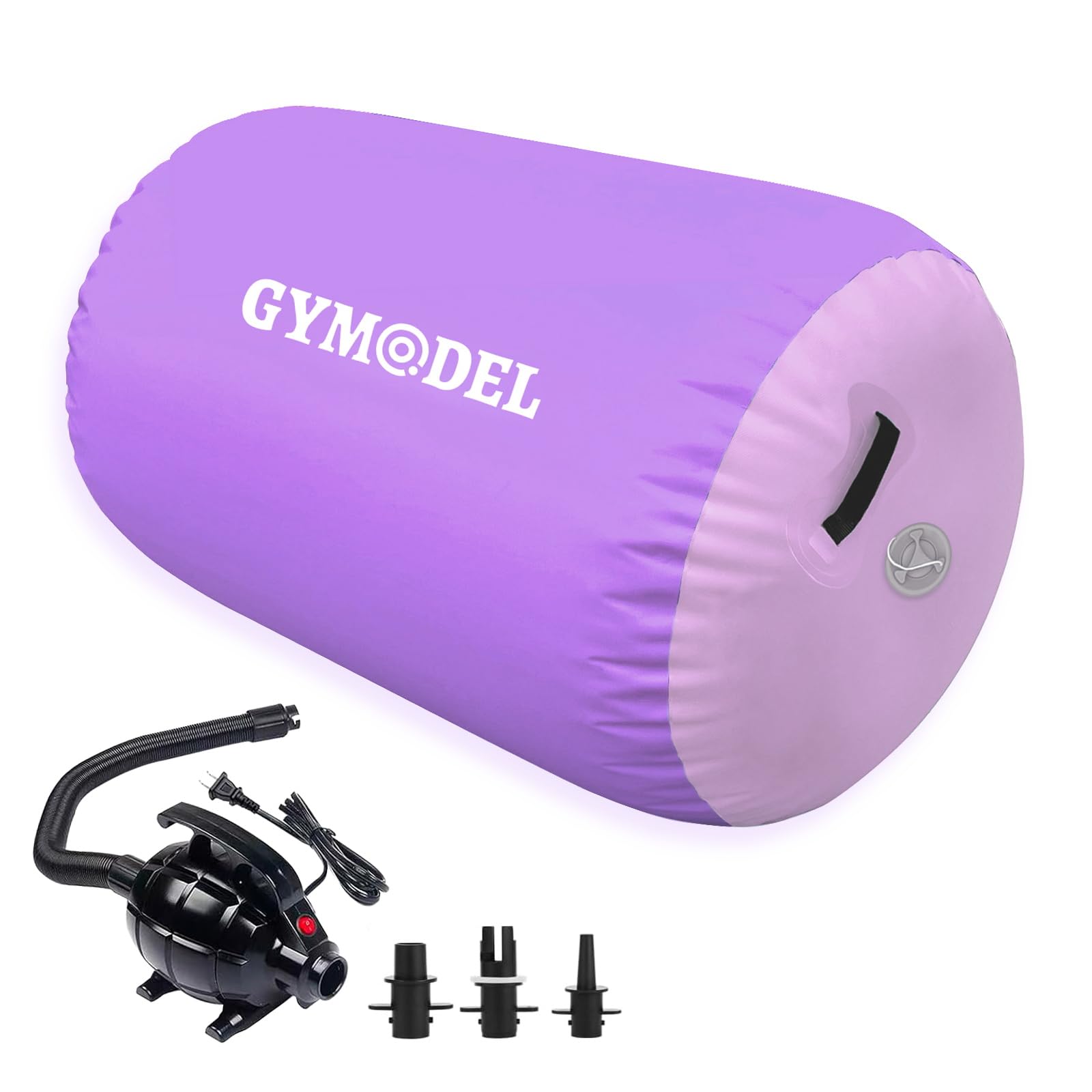 Inflatable Gymnastics Barrel Roller - Air Tumbling Mat for Back Handspring Training, Cheerleading & Yoga | Portable Home & Outdoor Use with Pump | Perfect for Gymnasts, Cheerleaders & Fitness Enthusiasts