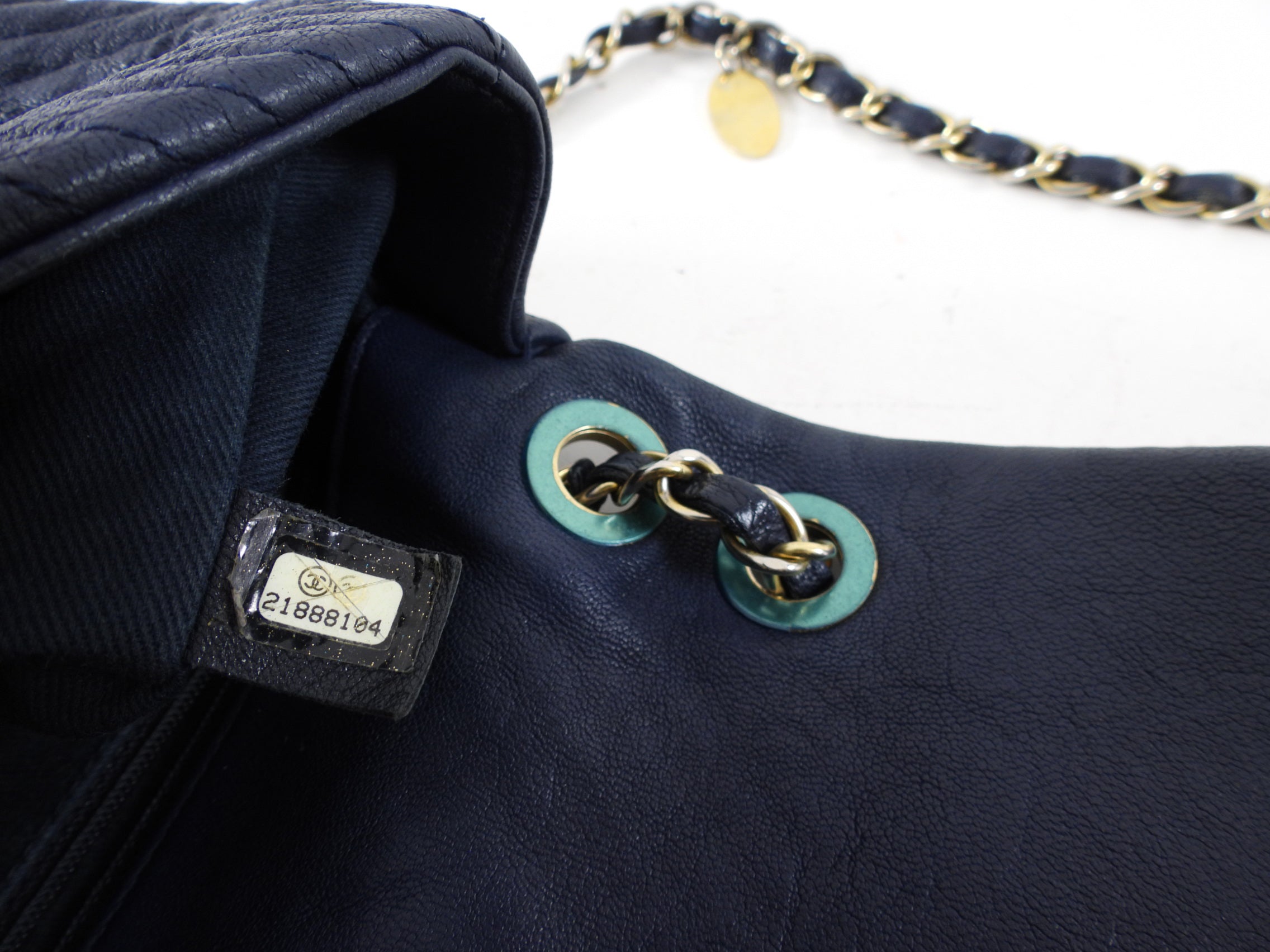Chanel Chevron Quilted Small Flap Bag in Navy Blue - Luxury Crossbody Purse for Women, Perfect for Date Night & Evening Events