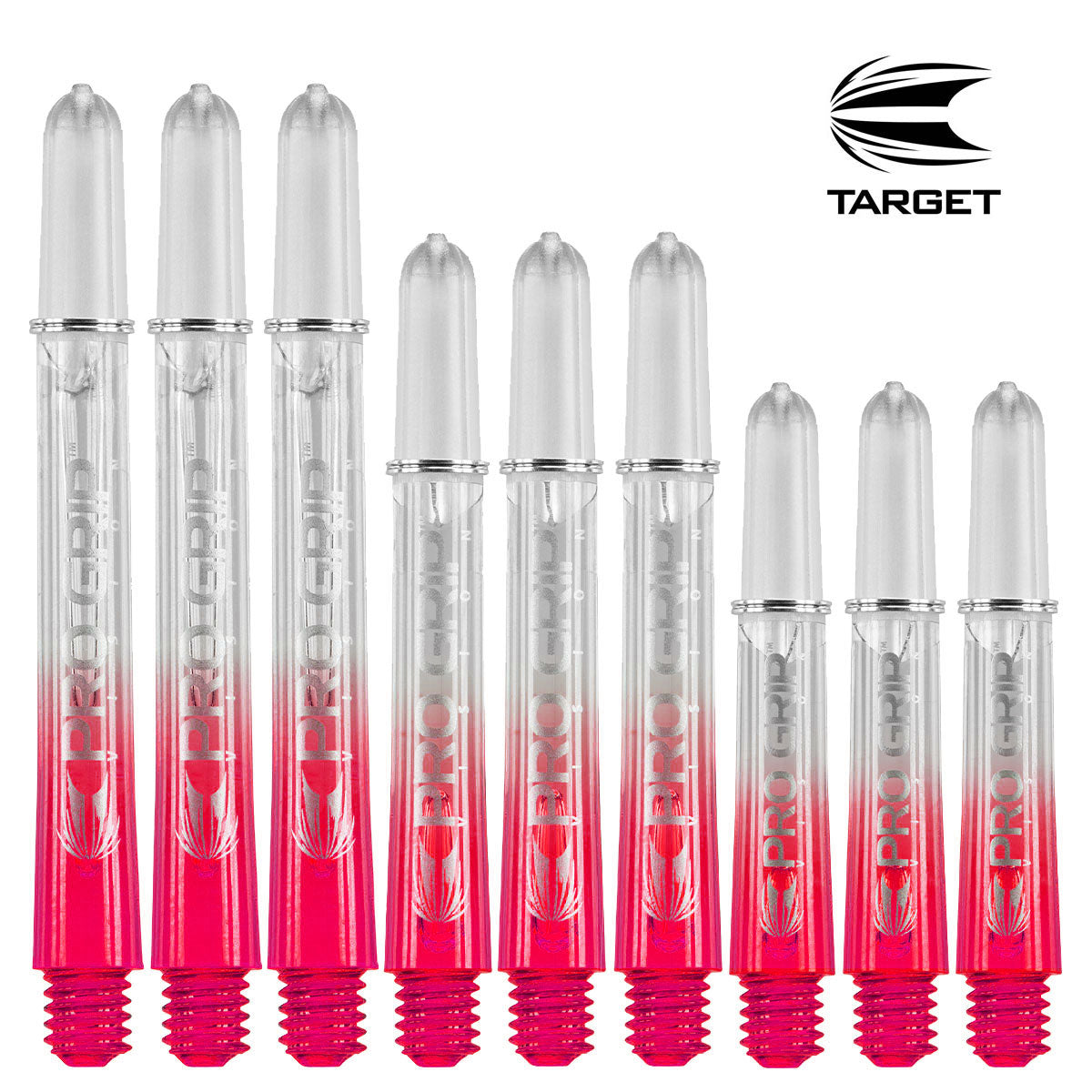 Target Pro Grip Vision Ring Lock Shafts - Premium Golf Club Shafts for Enhanced Swing Control (Red) - Perfect for Driving Range Practice and Tournament Play