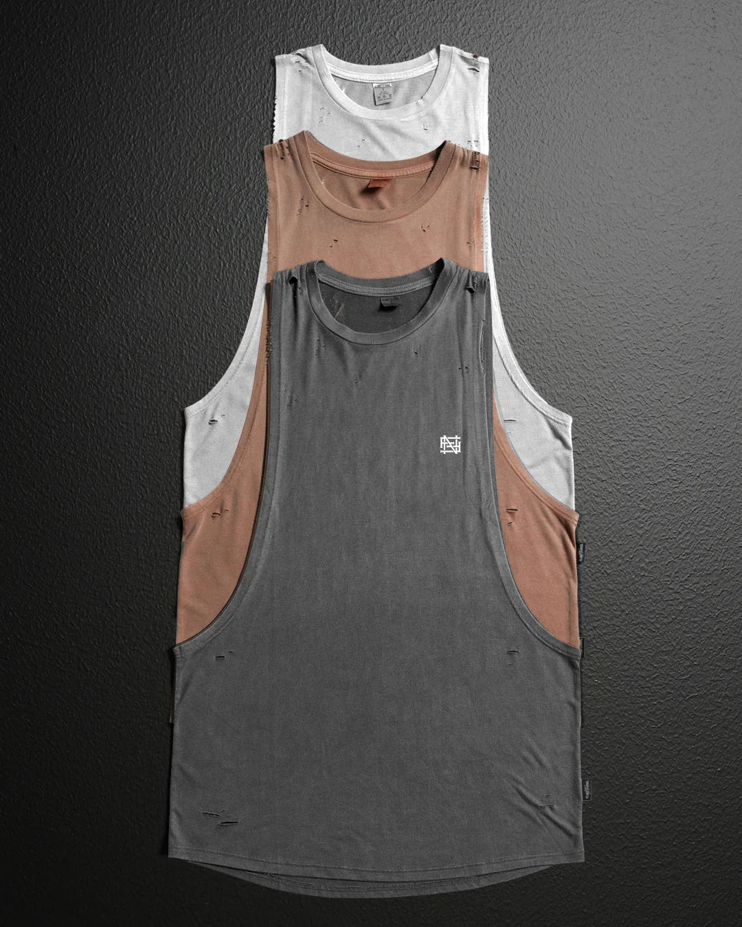 Distressed Motorcycle Tank Top Bundle for Men - Vintage Biker Style Tees - Perfect for Riding, Gym & Casual Wear
