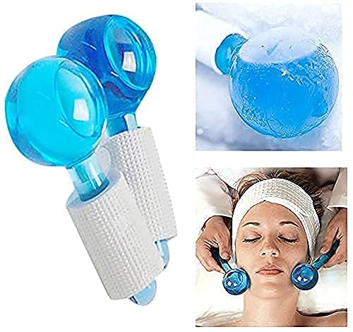 Dreamshop Ice Roller for Face - Cooling Facial Massager with Ice Globes, Smart Cool Face Roller Ball for Puffiness & Dark Circles - Anti-Aging Massage Tool for Neck & Eye Area - Perfect for Morning Routine & Post-Workout Skin Care