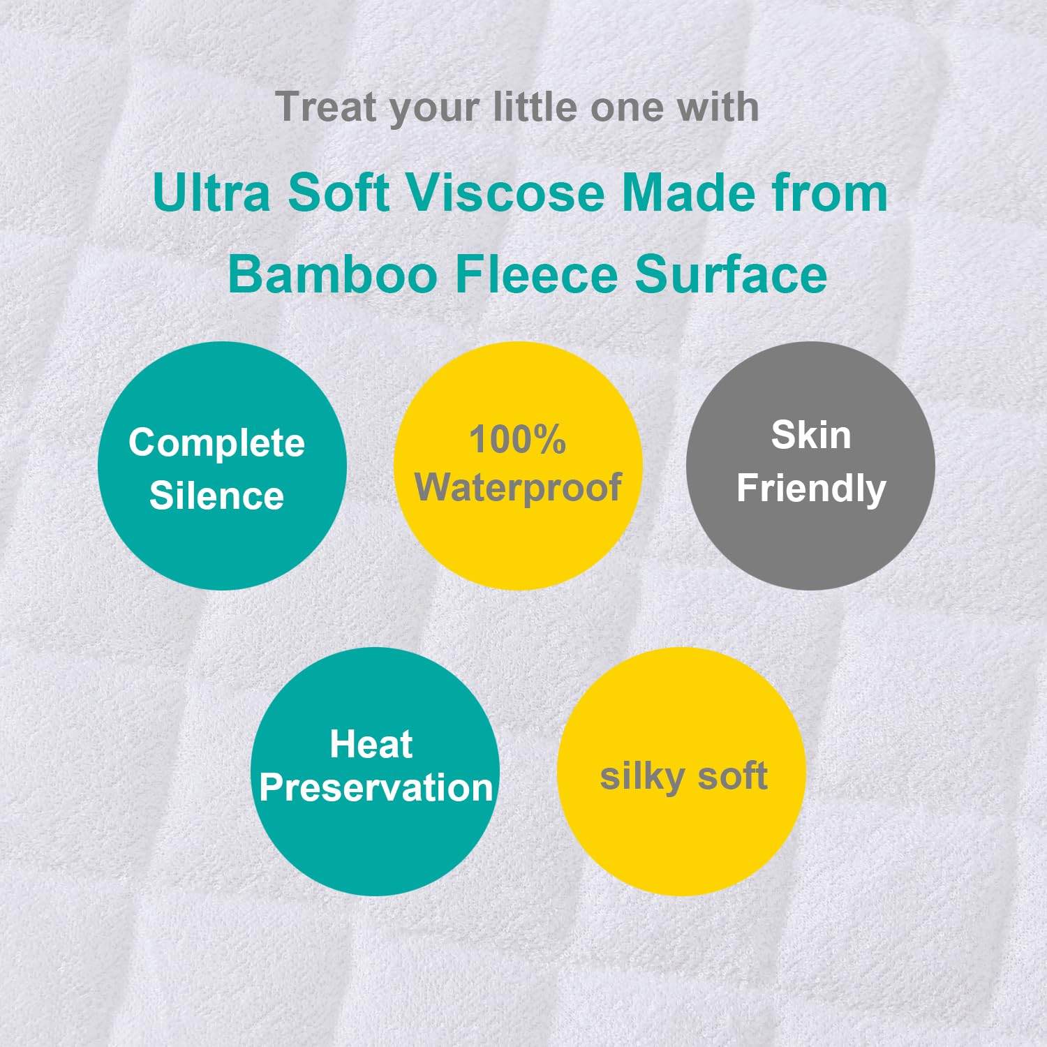 Waterproof Zippered Crib Mattress Protector - 6-Sided Breathable Bamboo Viscose Cover, 2-Pack | Hypoallergenic & Absorbent for Baby's Comfort | Ideal for Daycare, Travel & Home Nursery Use
