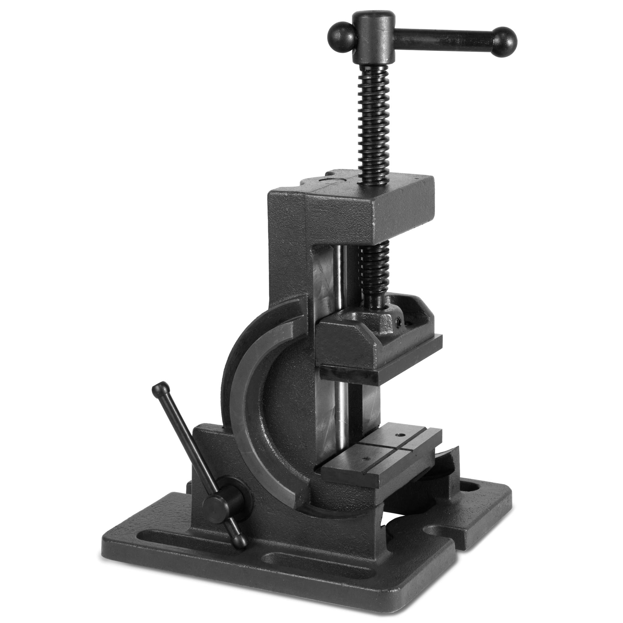 WEN TV433 3.25 Inch Heavy Duty Tilting Angle Vise for Bench Top & Drill Press - Perfect for Metalworking, Woodworking & DIY Projects