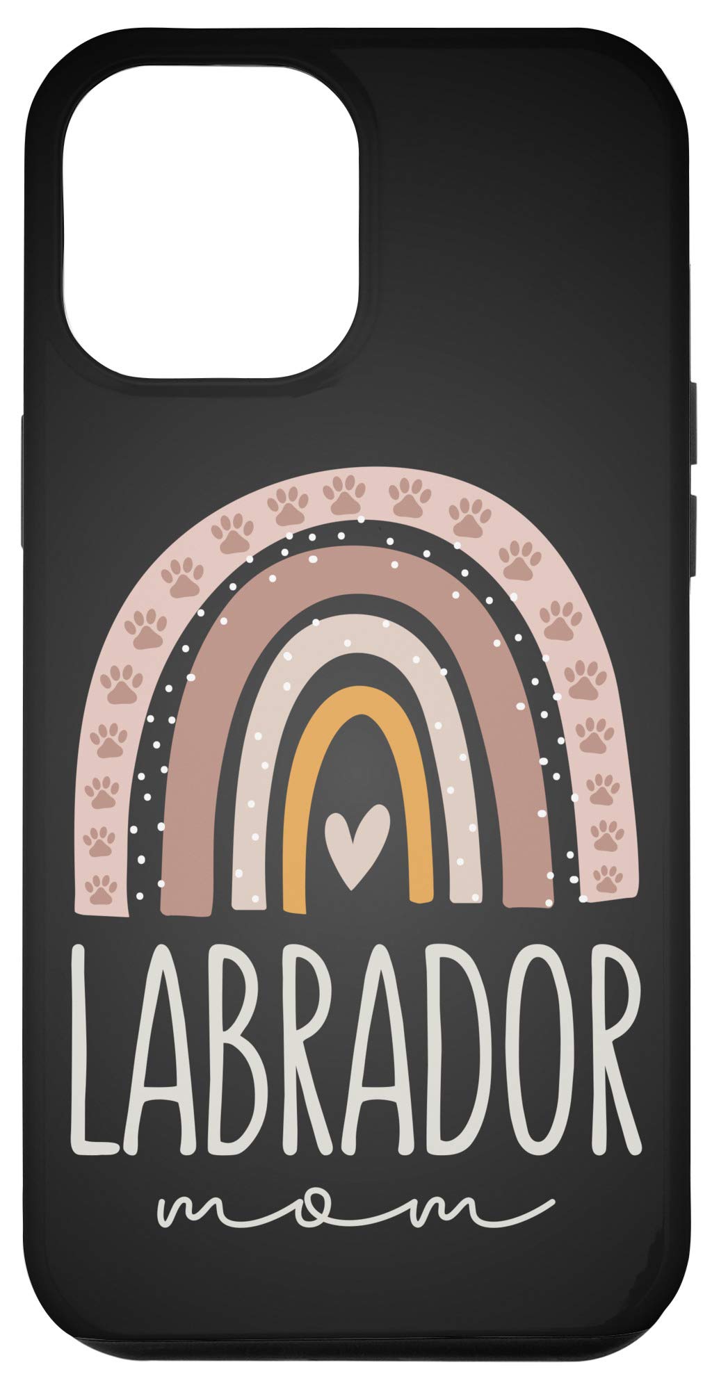 iPhone 12 Pro Max Case - Cute Labrador Mom Design with Rainbow Paws | Perfect Gift for Dog Lovers | Durable Protective Cover for Everyday Use & Special Occasions