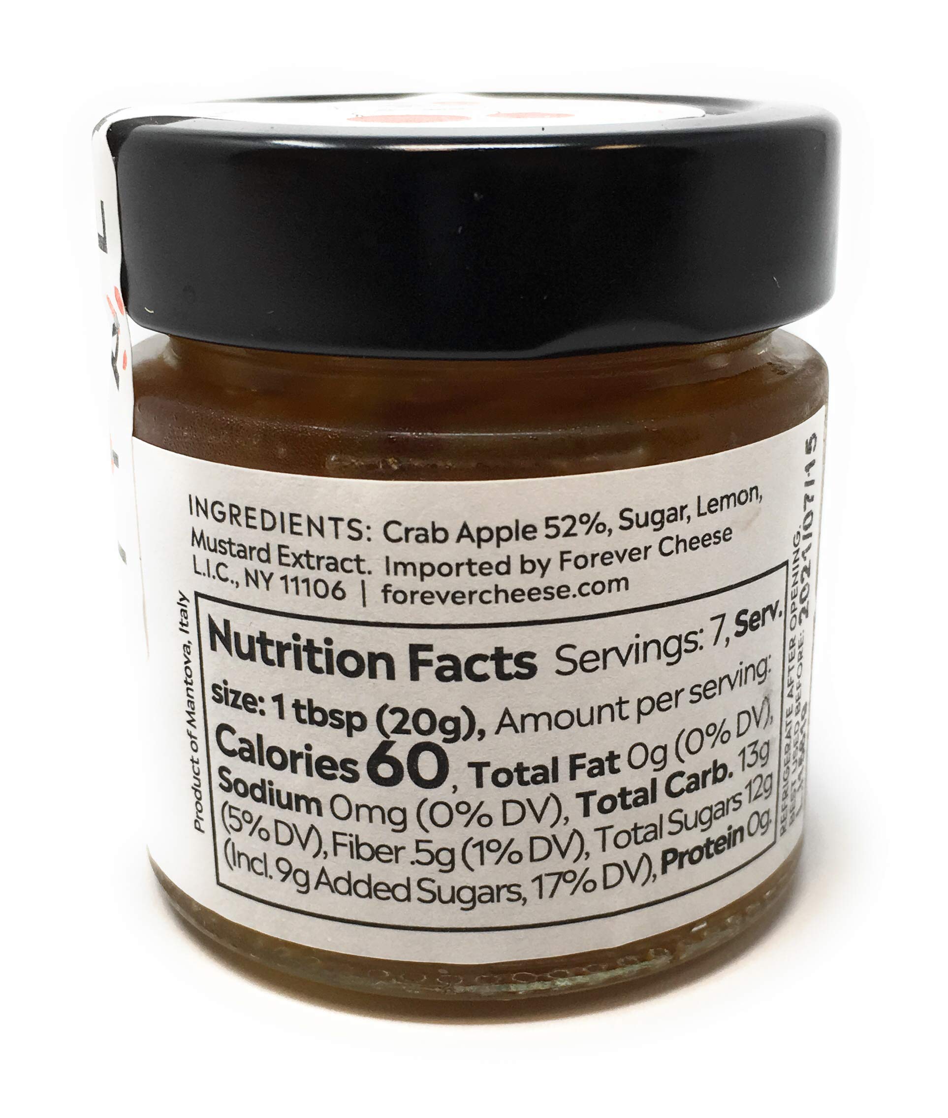 Casa Forcello Crab Apple Mostarda - 4.94 oz Italian Gourmet Condiment | Perfect for Cheese Platters, Charcuterie Boards & Holiday Gifts
