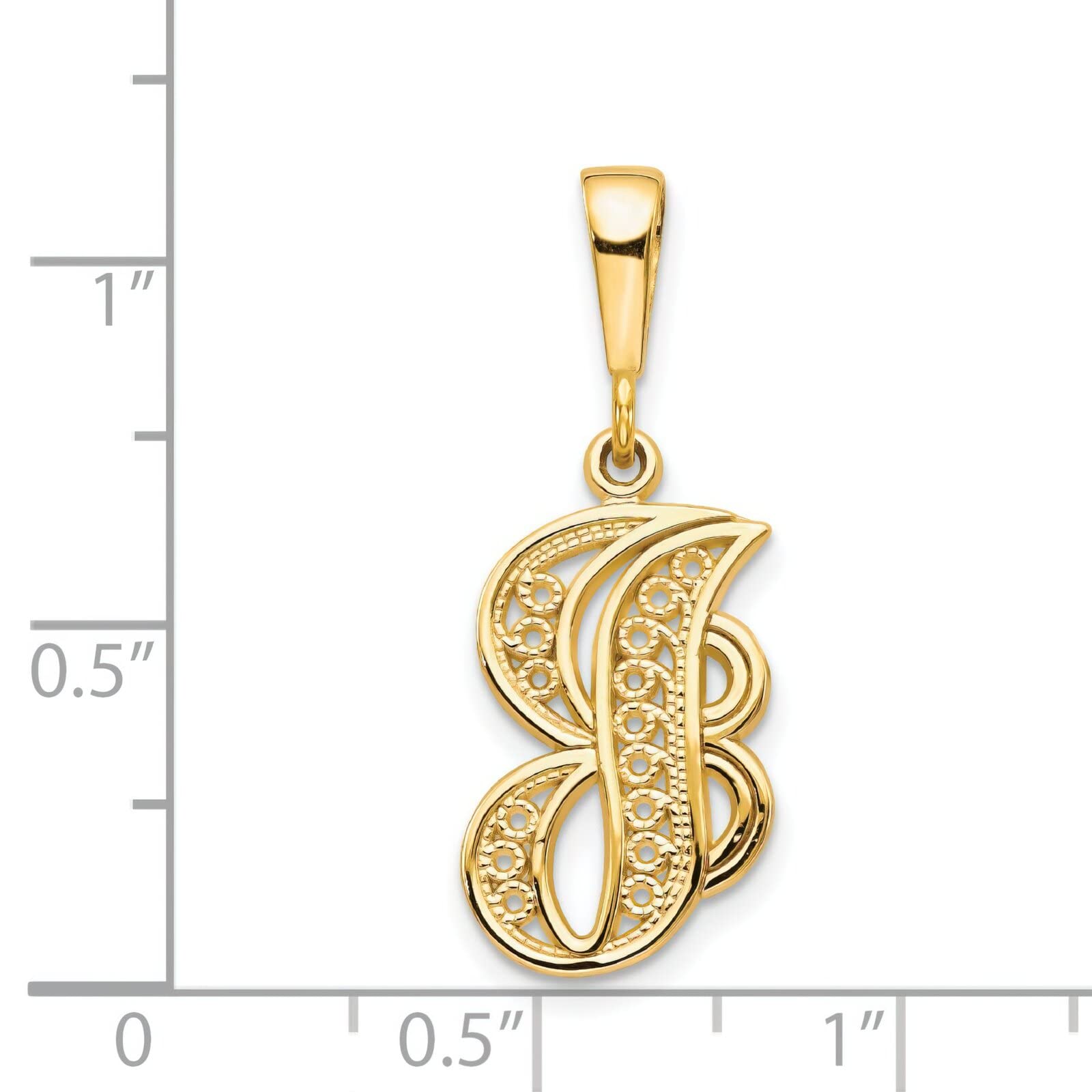 FindingKing 14K Gold Initial Letter J Charm Pendant Necklace - Personalized Name Jewelry Gift for Women, Birthday, Anniversary & Special Occasions