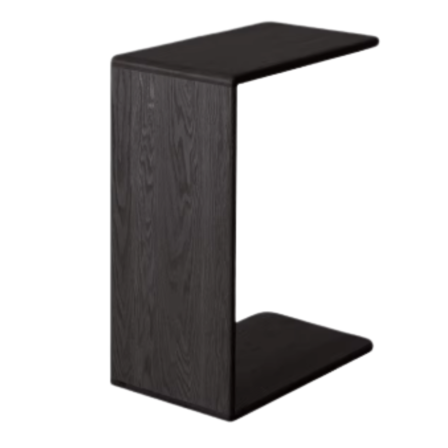 Solid Oak Wood C-Shaped Side Table - Multifunctional End Table for Living Room, Bedroom, or Office - Perfect for Holding Drinks, Books, and Decor