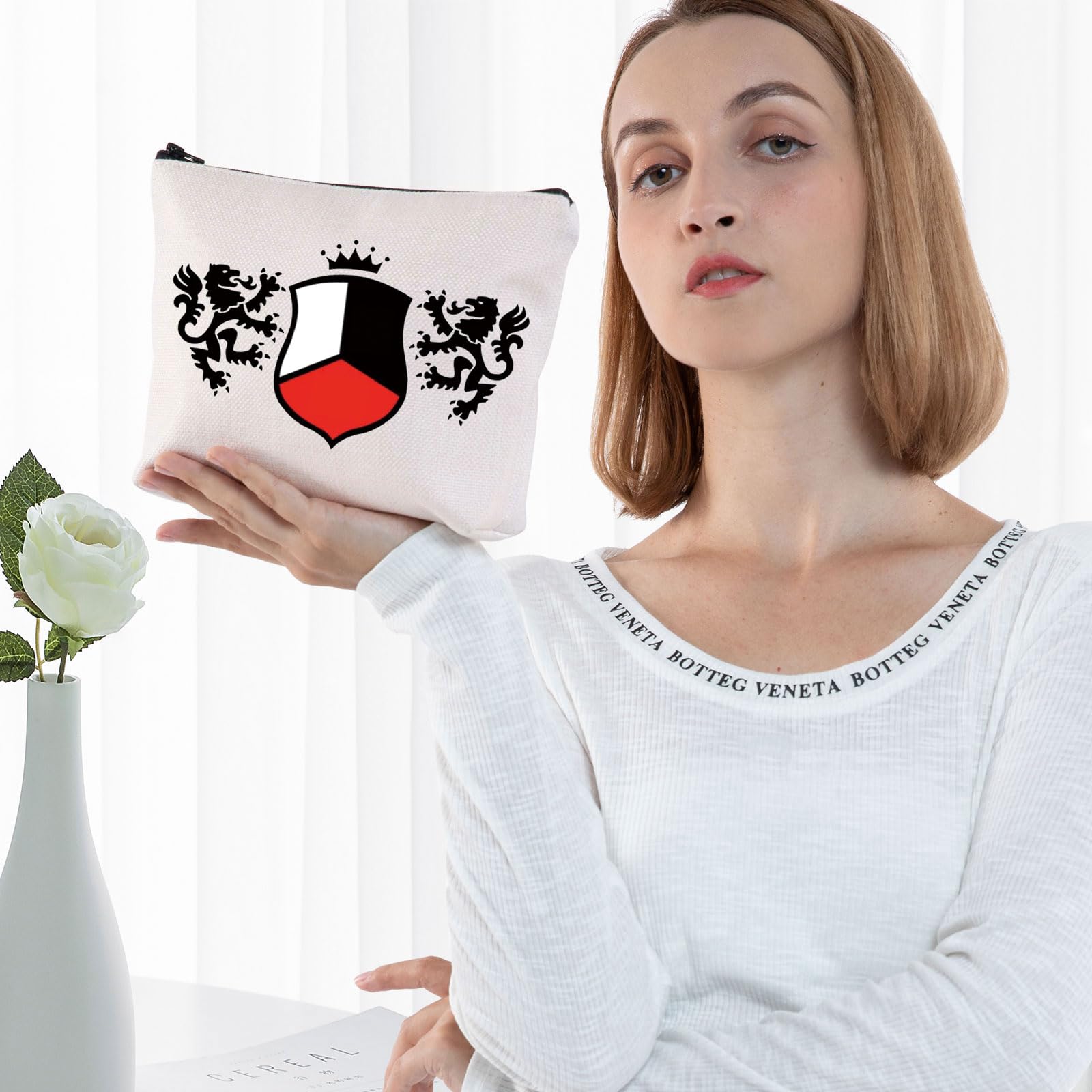 BWWKTOP Latin Music Themed Makeup Bag - Mexico Band Fans Gift, Cosmetic Pouch with Zipper for Singer Merchandise & Fan Accessories - Perfect for Concerts, Travel & Daily Storage (RDMusic)