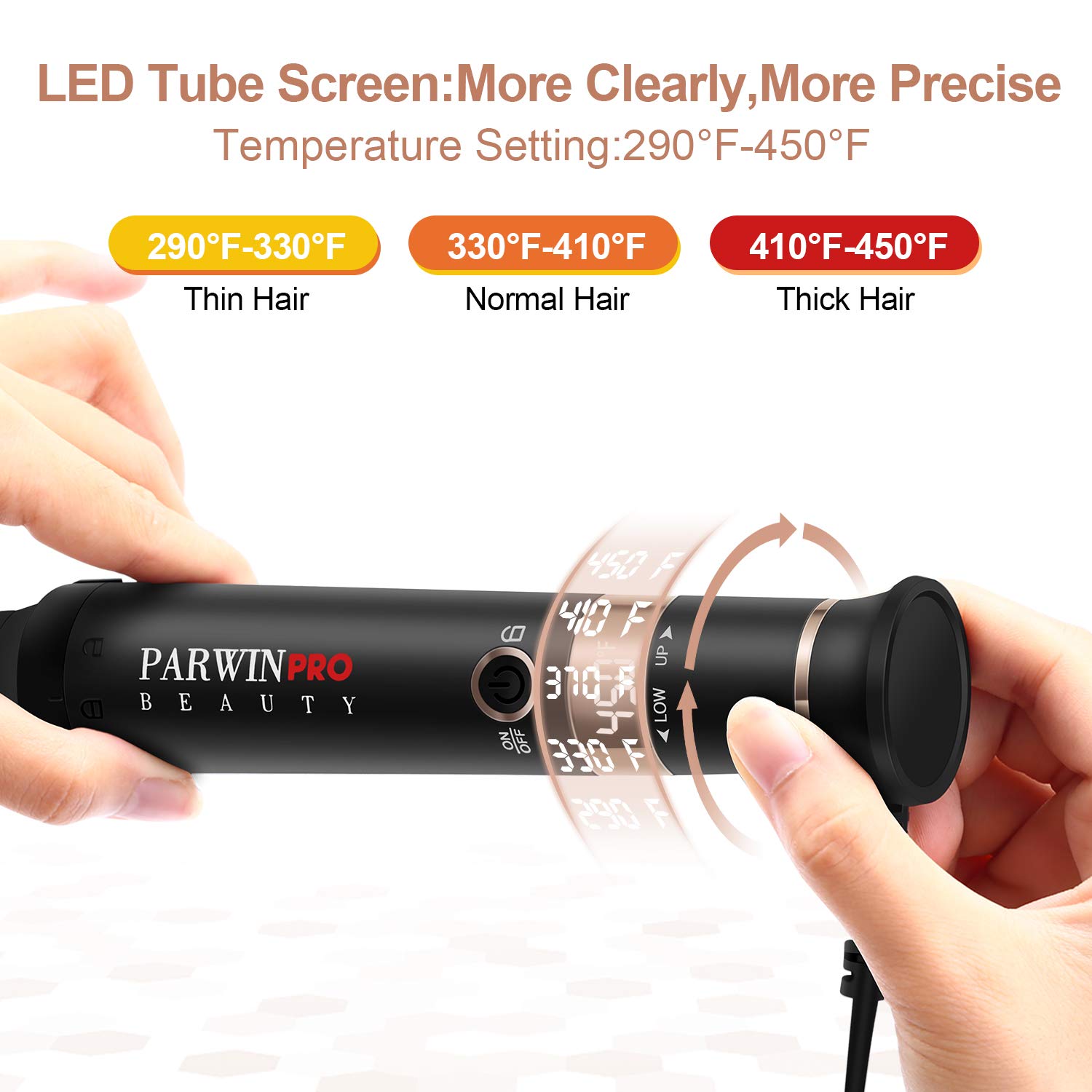 8-in-1 Infrared Ceramic Curling Iron Set with Interchangeable Barrels - Professional Hair Curler Wand for Long & Short Hair - LED Temperature Control, Heat Resistant Glove & Hair Clips Included - Perfect for Salon Styling, Home Use & Special Occasions