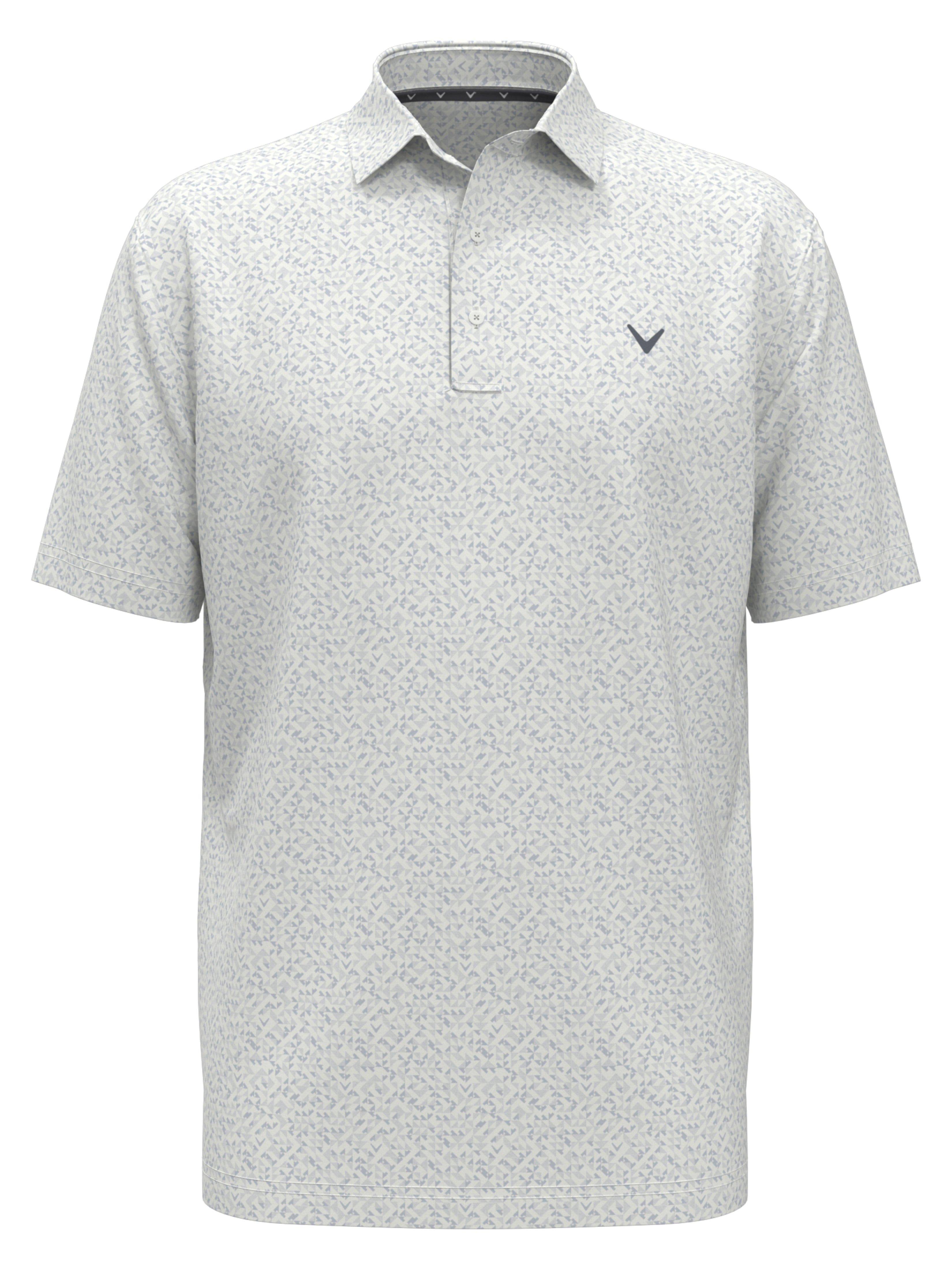 Men's Linear Chevron Print Golf Polo Shirt - Breathable & Stylish for Golf, Casual Wear & Outdoor Activities