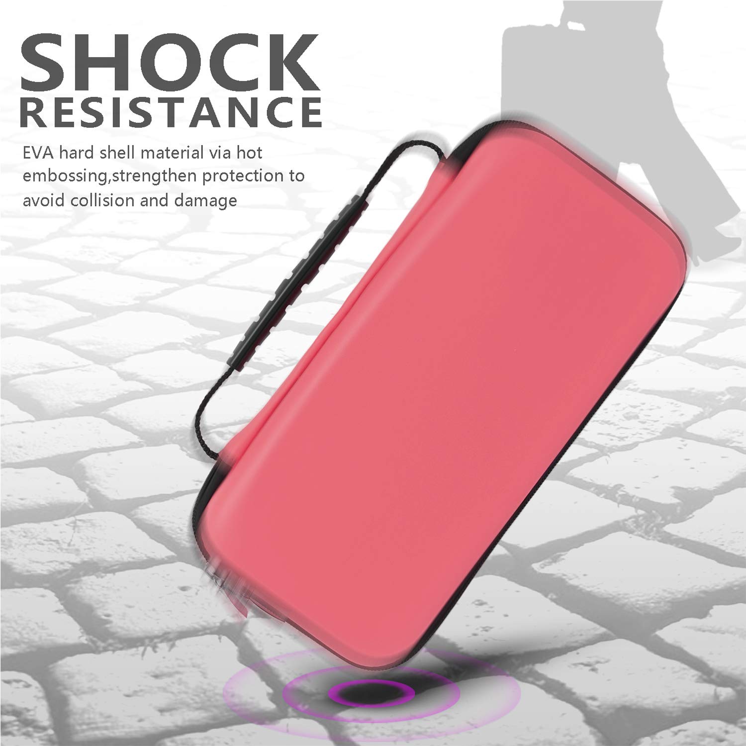 Nintendo Switch Lite Accessories Bundle - Coral Carry Case, TPU Protective Cover, Thumb Grip Covers & Screen Protector | Travel Protection Kit for Gaming on the Go
