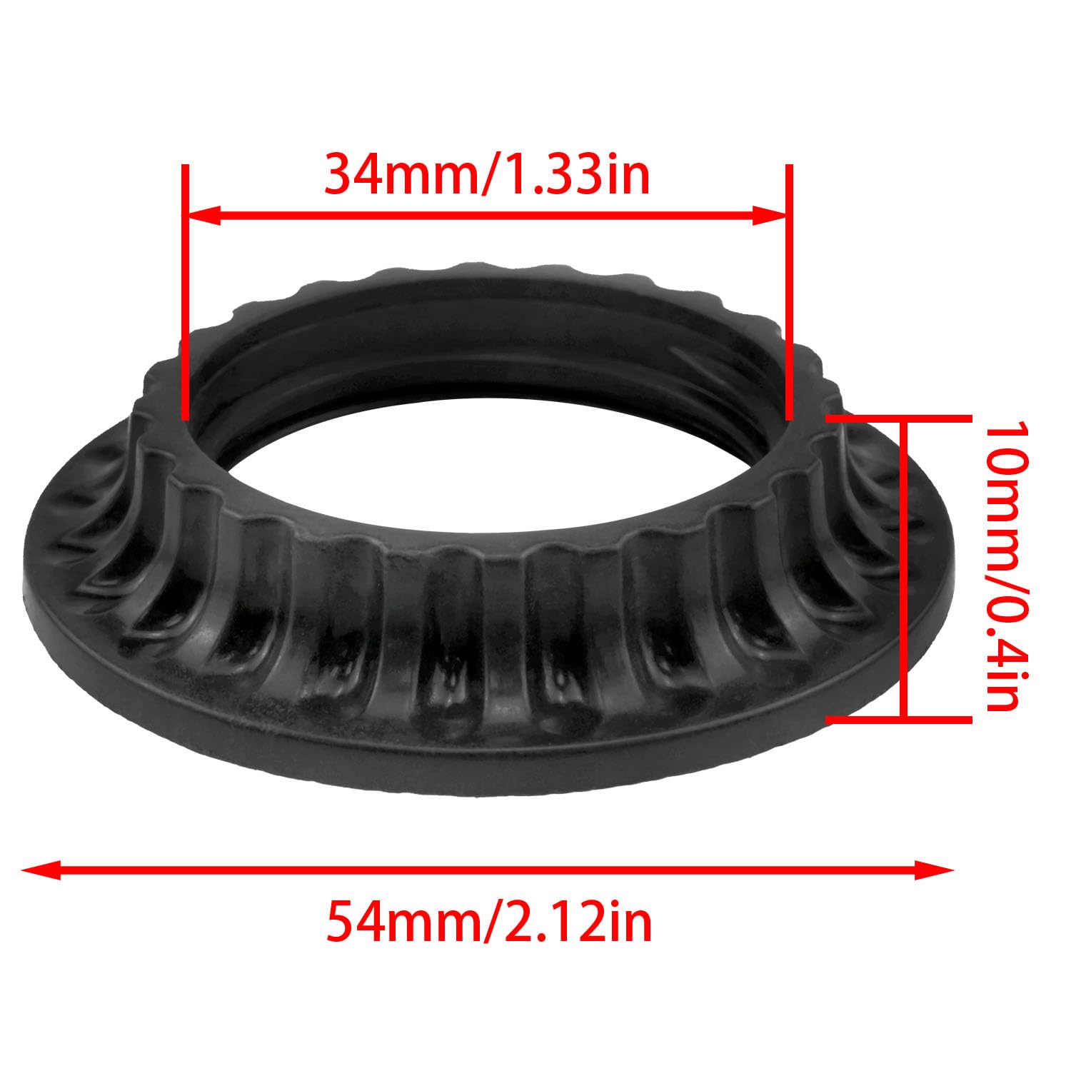 Durable E26 Light Socket Rings - 2PCS Black Lamp Shade Collar Rings with Replacement Adapters for Ceiling & Table Lamps - Perfect for Home, Office, and Restaurant Lighting Fixtures